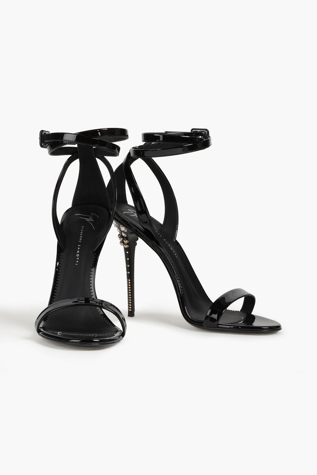 GIUSEPPE ZANOTTI Embellished patent-leather sandals