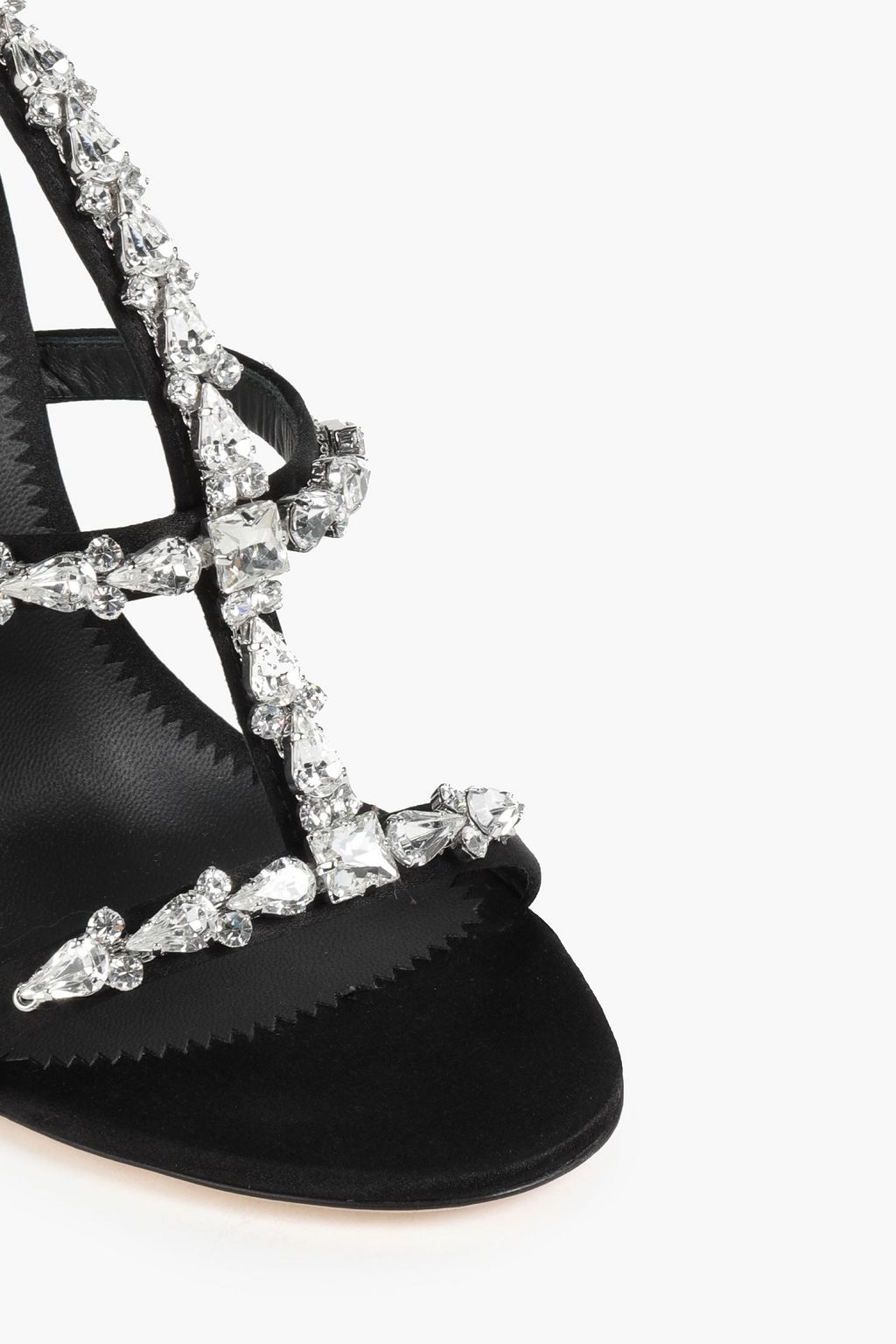 GIUSEPPE ZANOTTI Crystal-embellished leather sandals