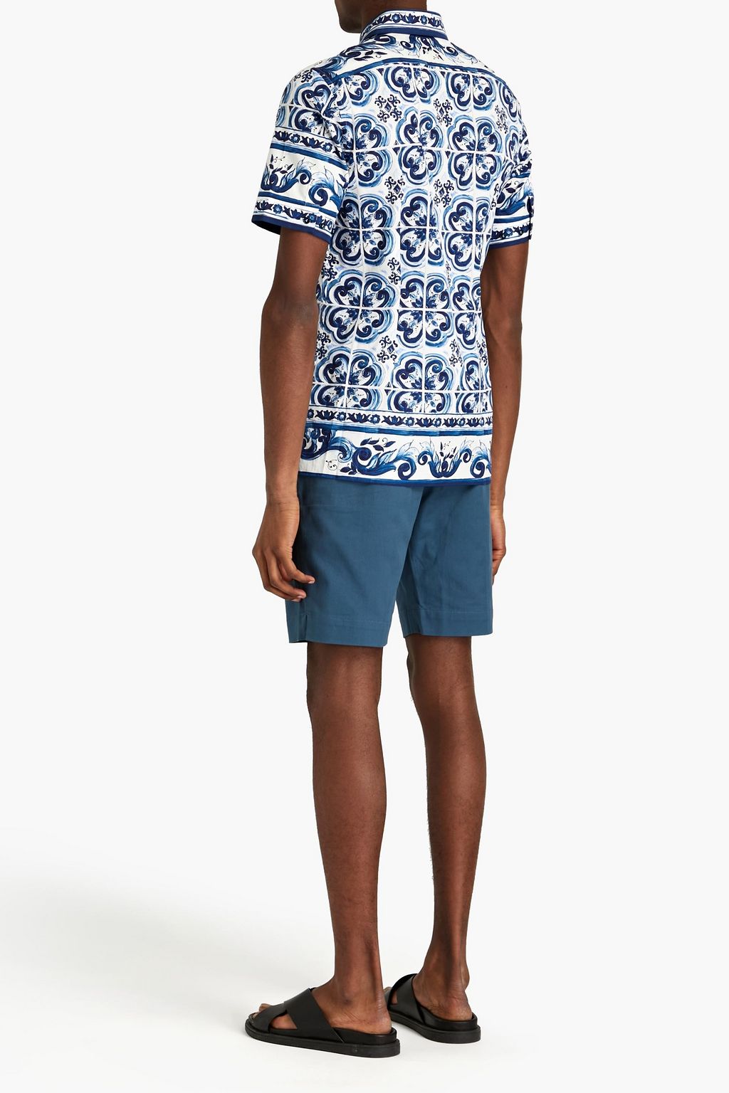 DOLCE&GABBANA Printed cotton-poplin shirt