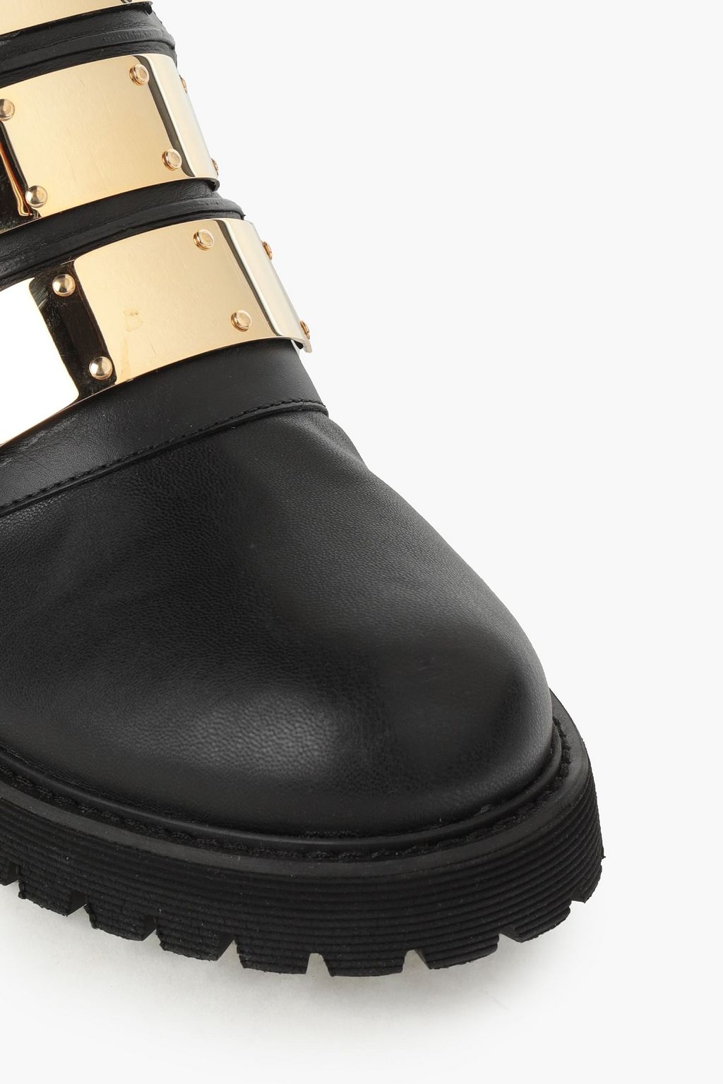 GIUSEPPE ZANOTTI Embellished leather combat boots