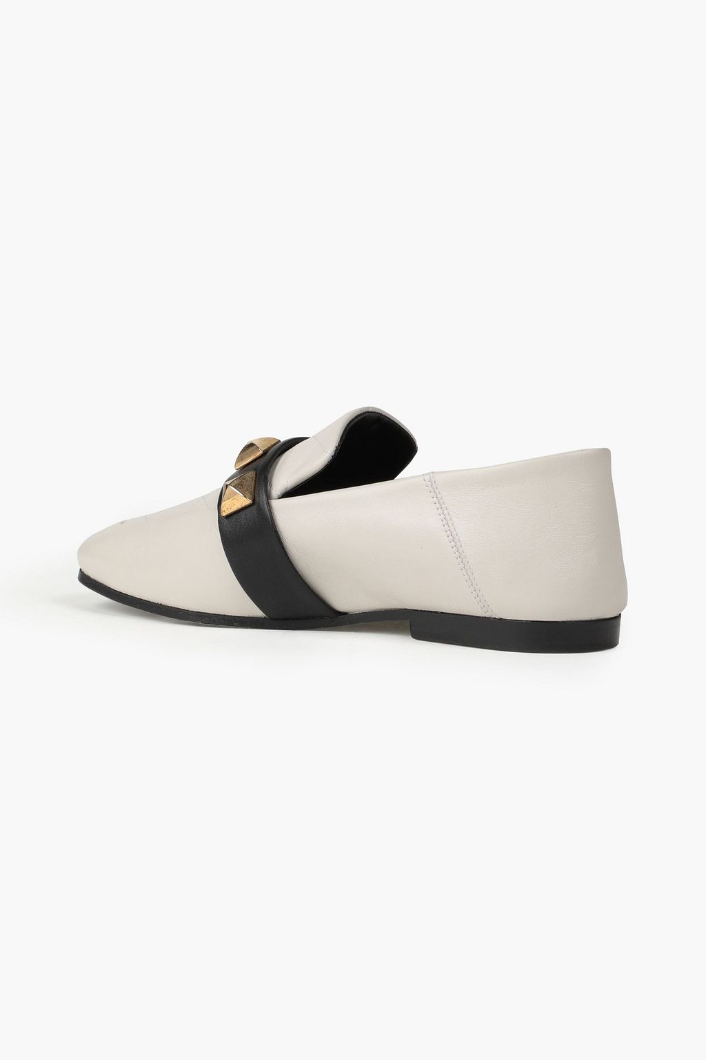 CLAUDIE PIERLOT Studded quilted leather collapsible-heel loafers