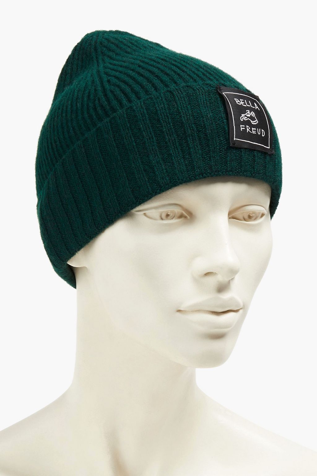 BELLA FREUD Appliquéd ribbed wool beanie