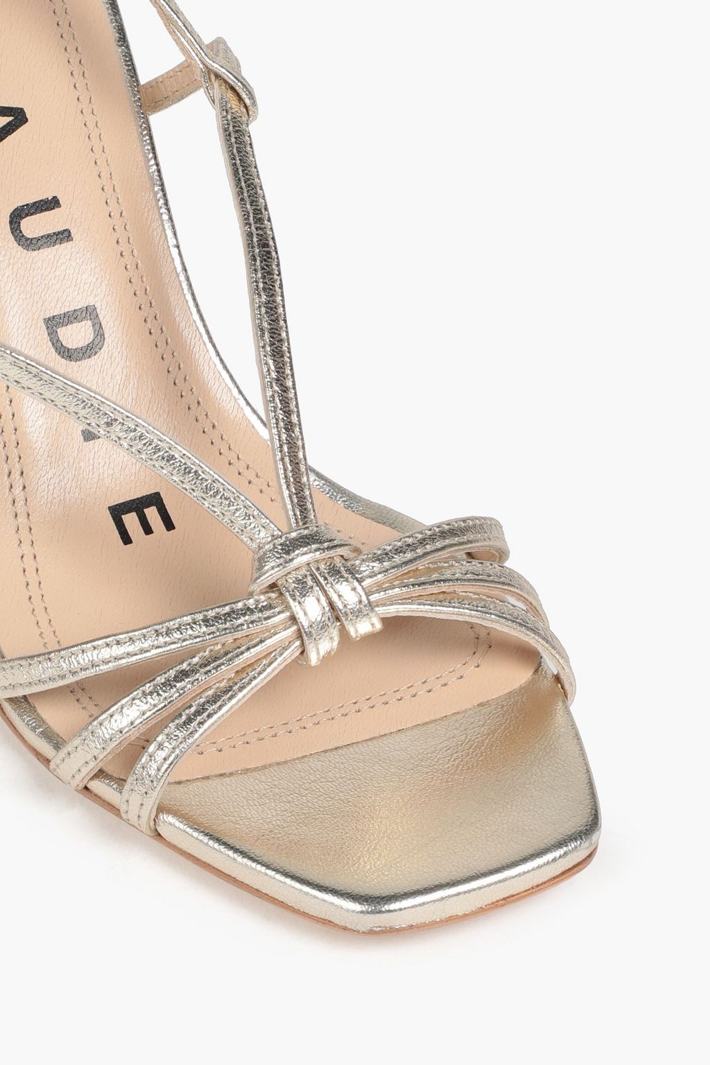 CLAUDIE PIERLOT Metallic leather slingback sandals