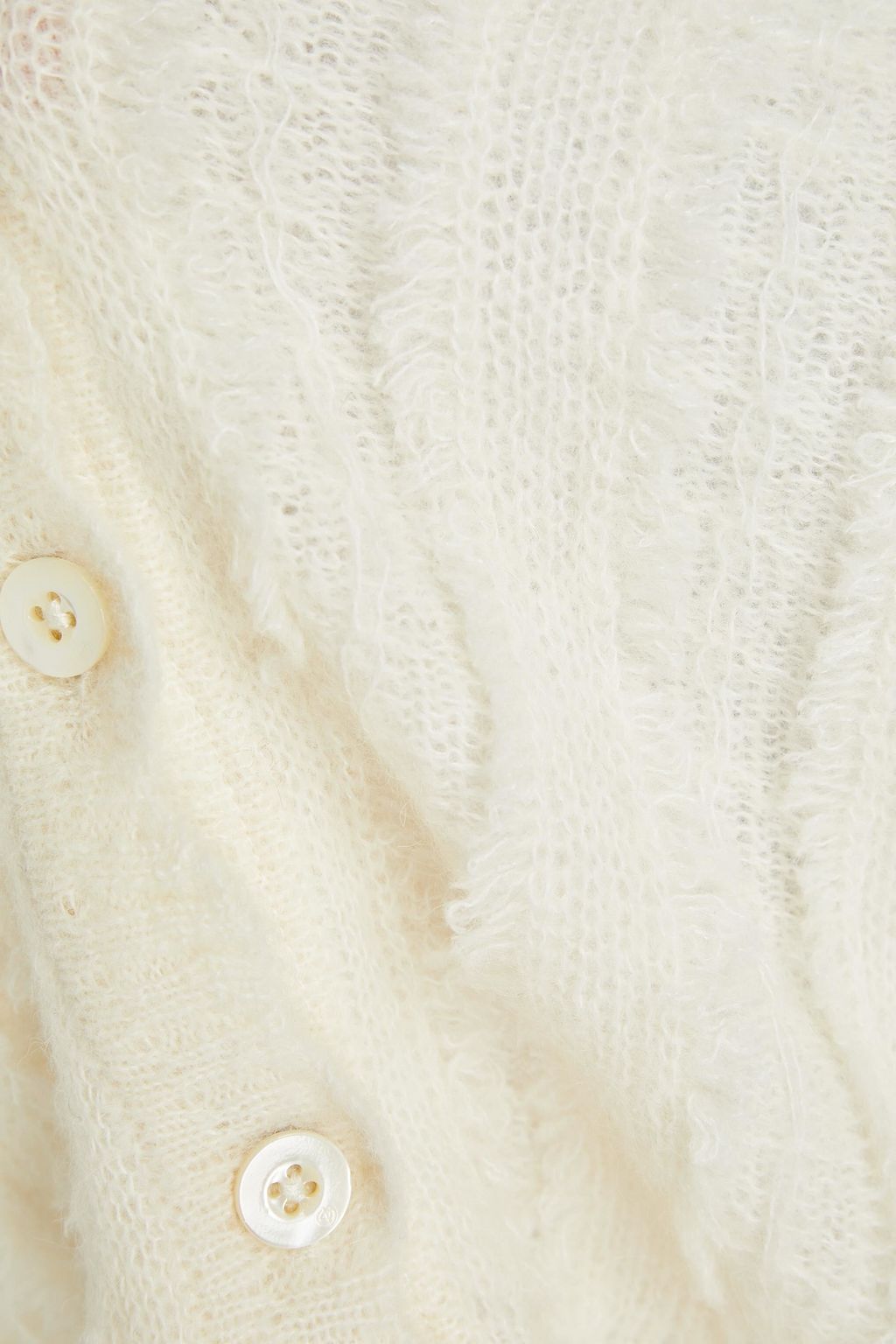 3.1 PHILLIP LIM Scalloped frayed alpaca-blend cardigan