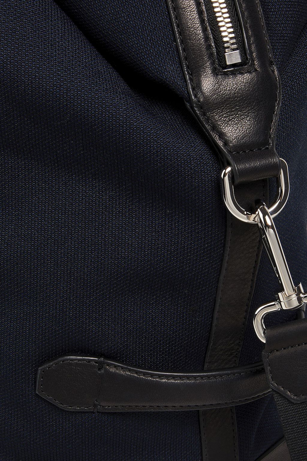BRIONI Leather-trimmed canvas weekend bag