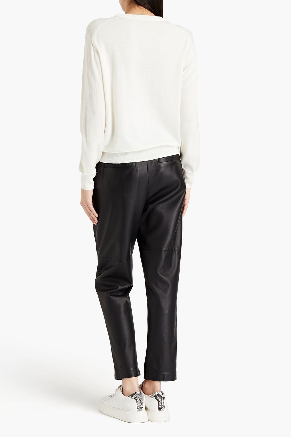 LOVE MOSCHINO Intarsia-knit wool-blend sweater