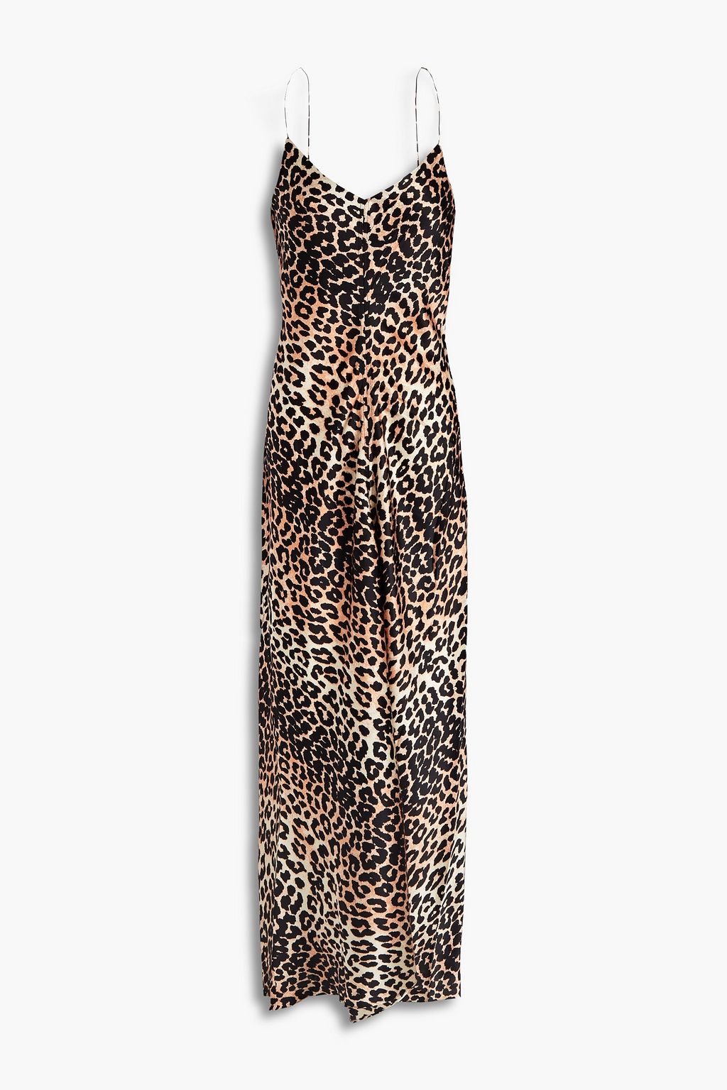 silk leopard slip dress