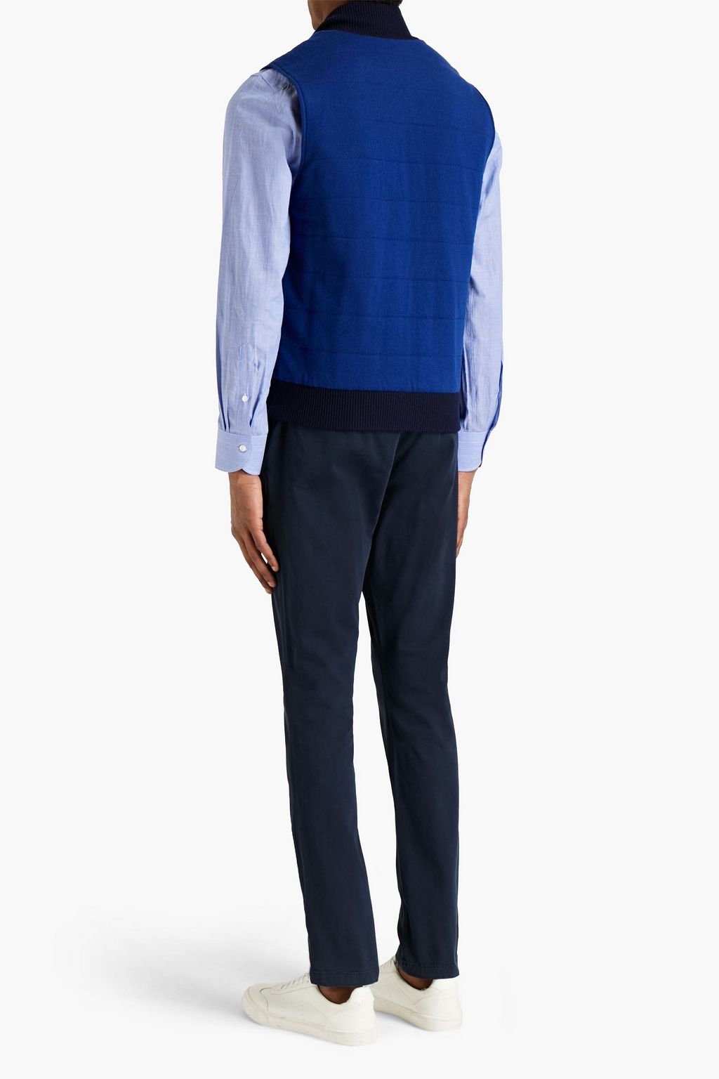CANALI Reversible cashmere and shell waistcoat