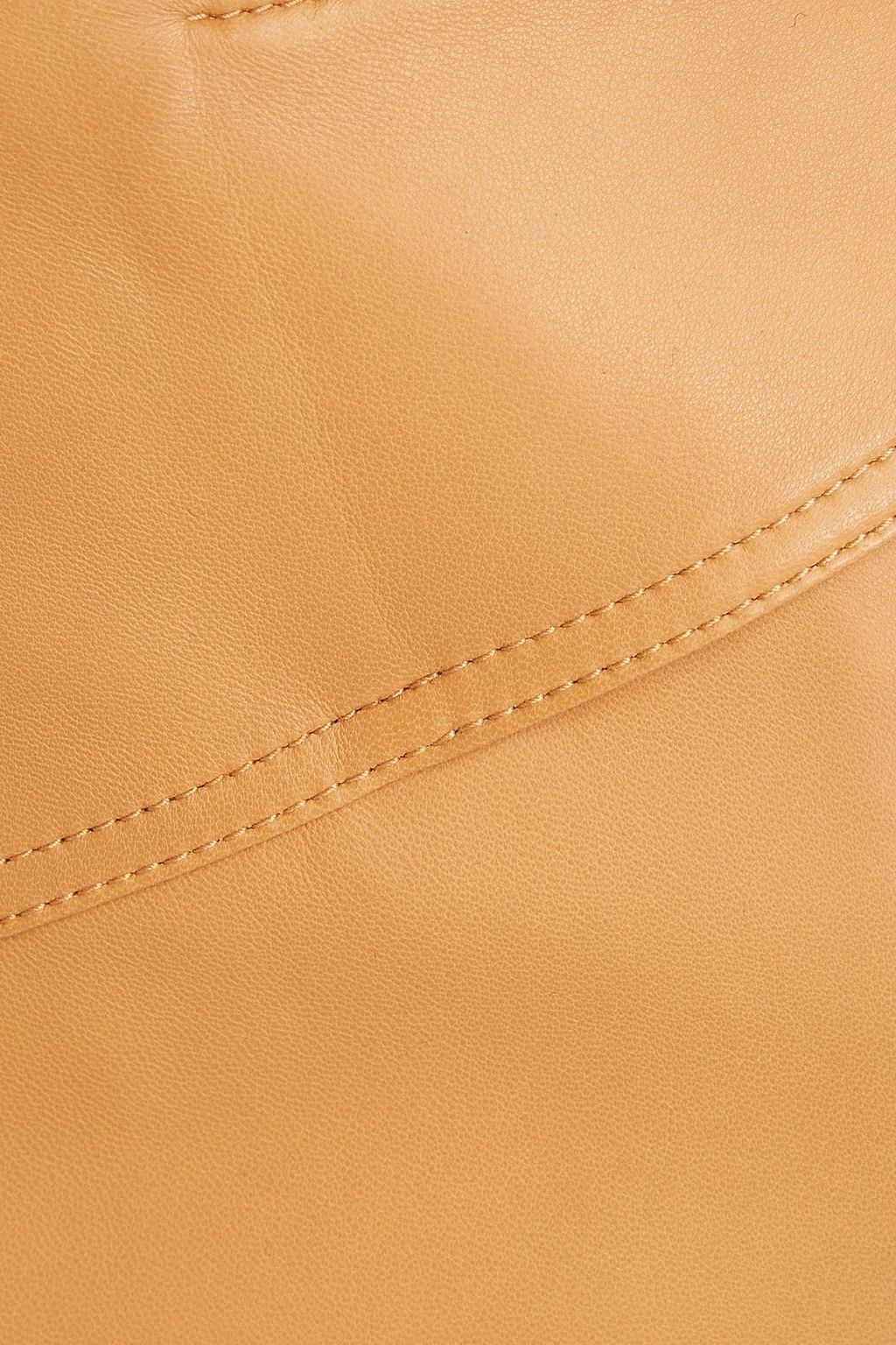 REDVALENTINO Leather midi pencil skirt