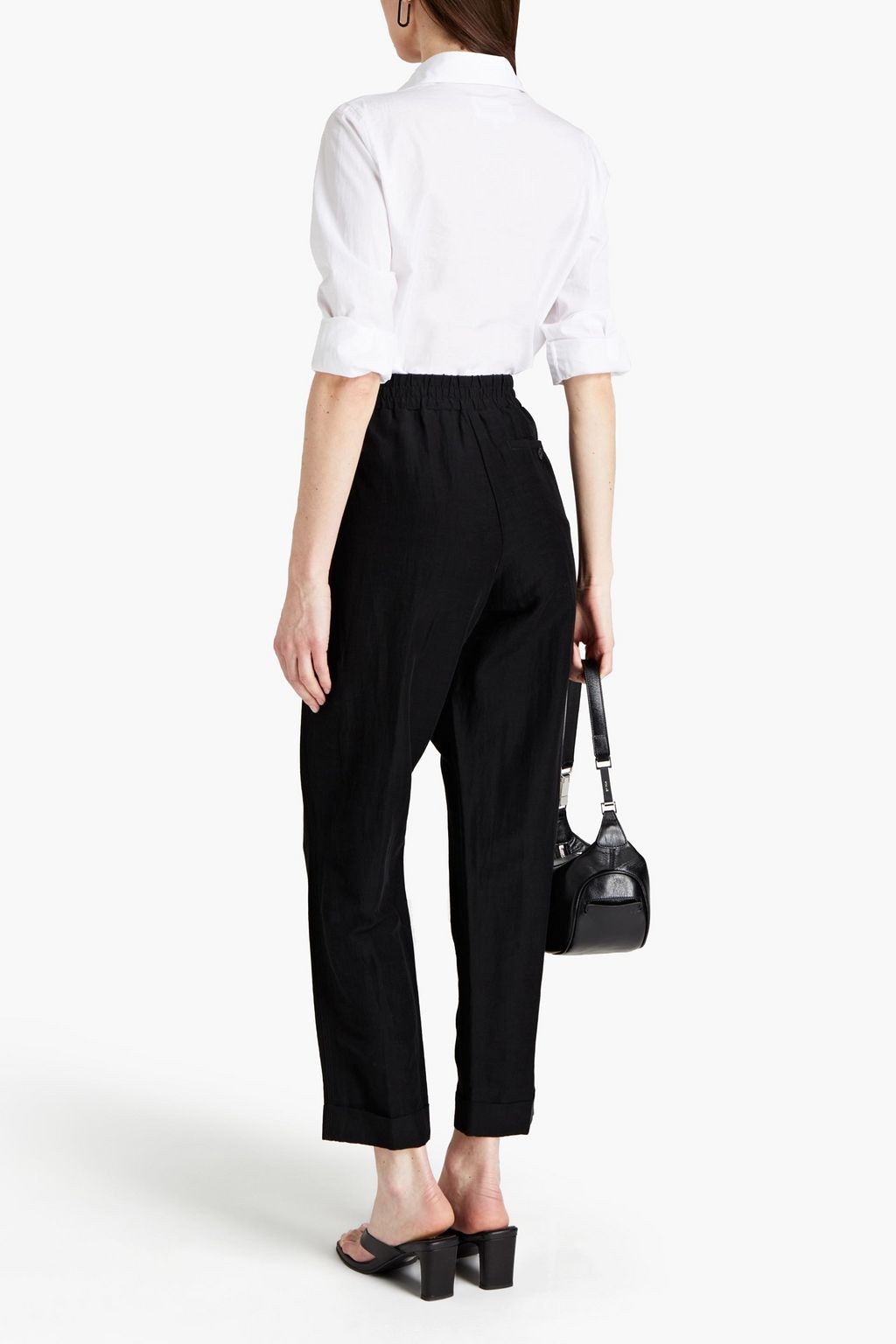 ATM ANTHONY THOMAS MELILLO Cropped linen-blend gauze straight-leg pants