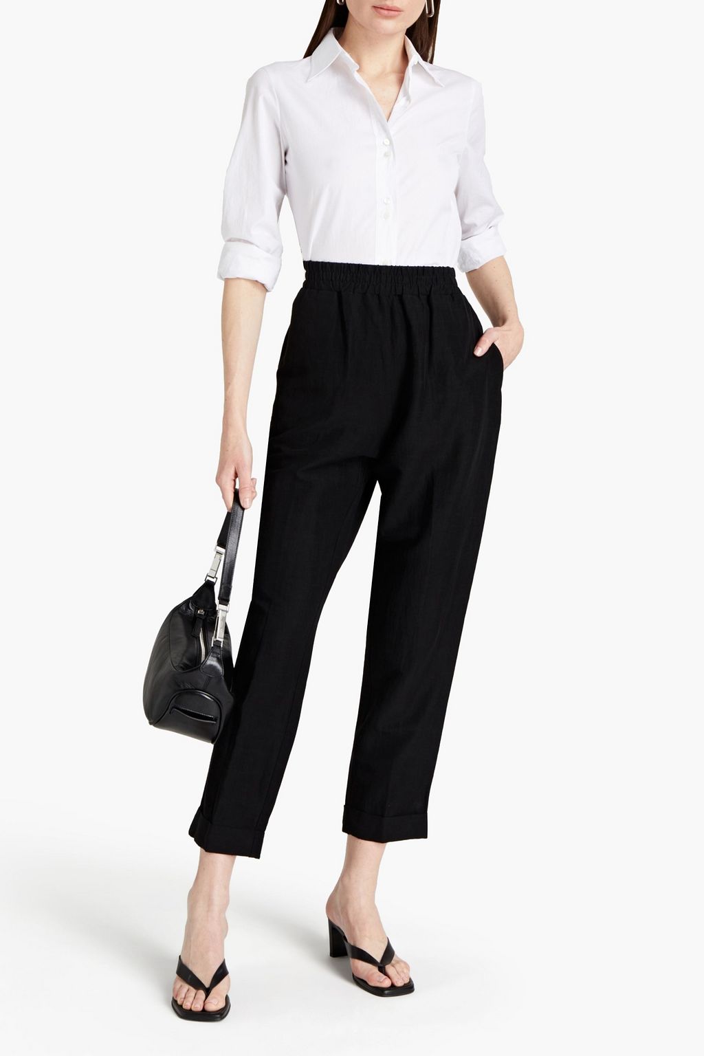 ATM ANTHONY THOMAS MELILLO Cropped linen-blend gauze straight-leg pants