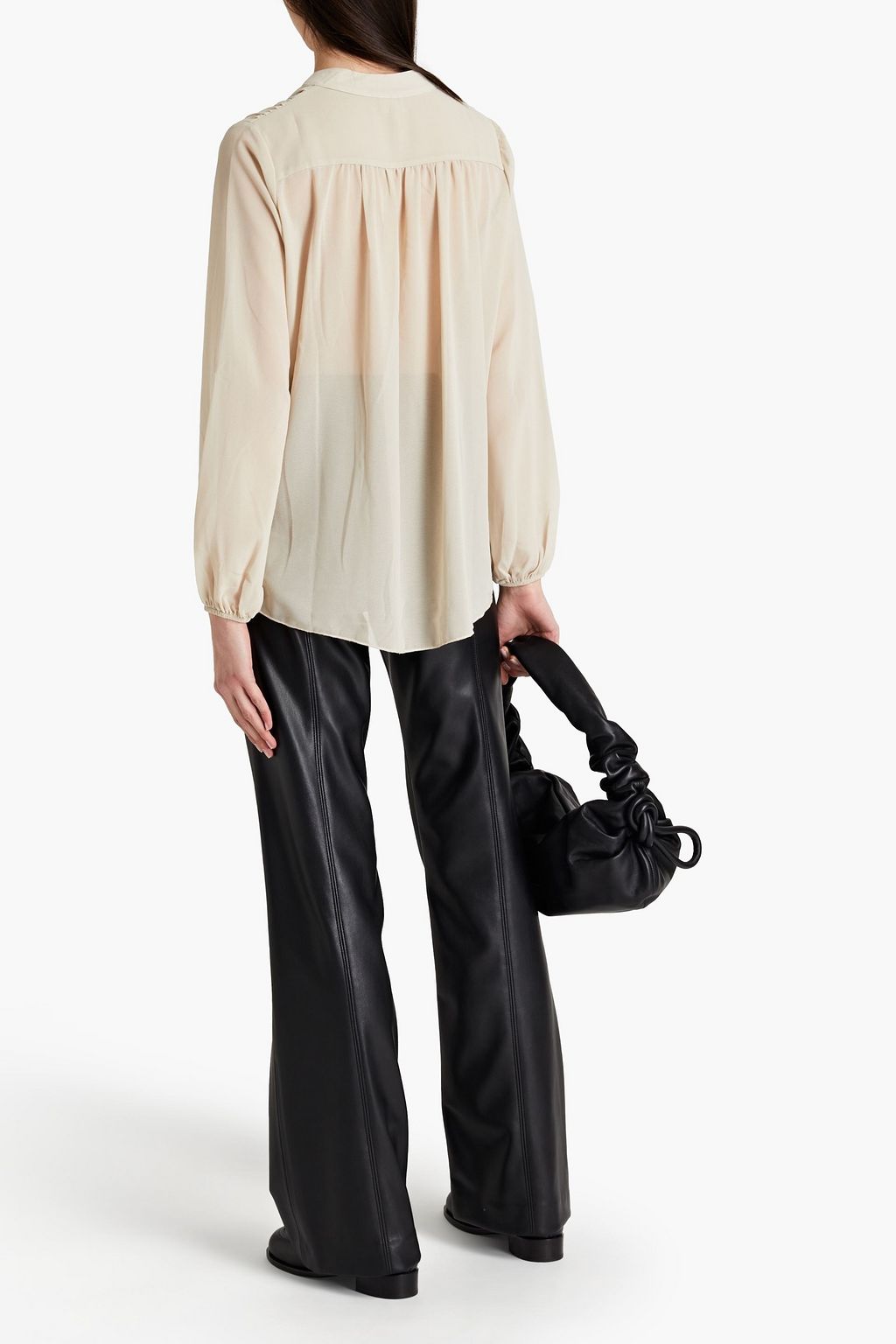 CHARLI Hanna wrap-effect georgette blouse