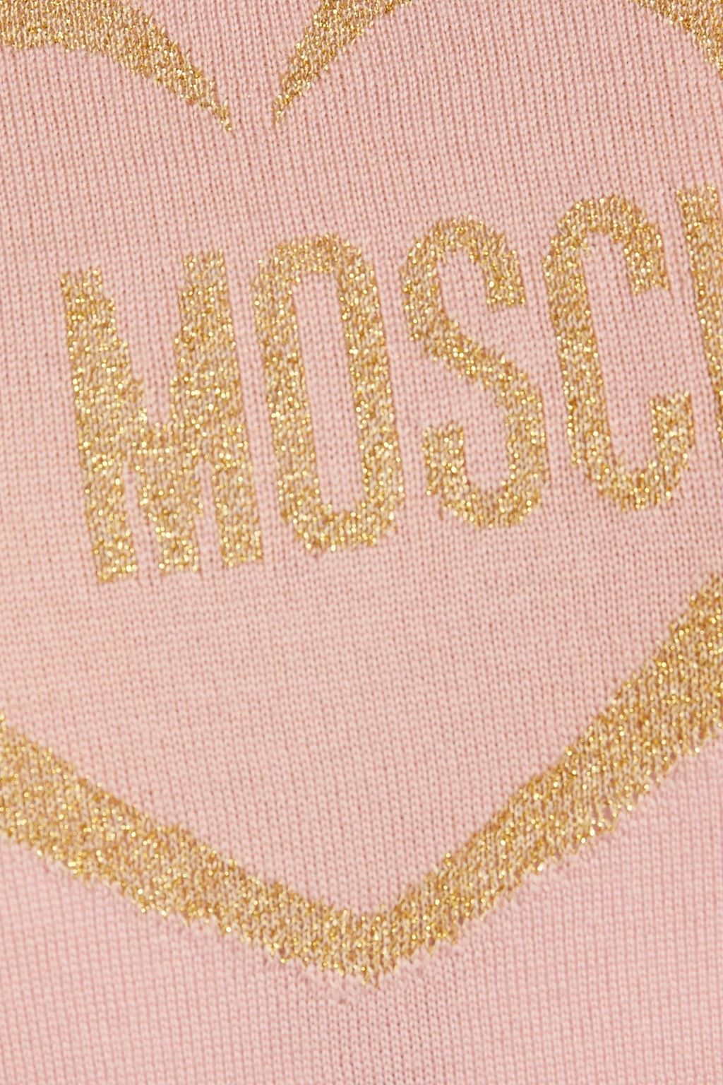 LOVE MOSCHINO Metallic-trimmed intarsia wool sweater