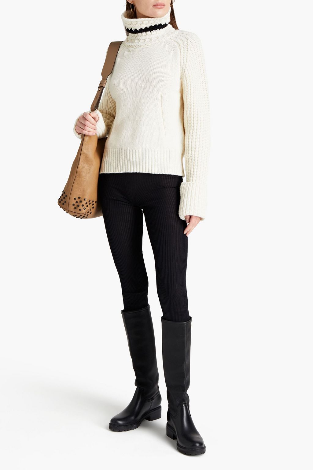 TOD'S Wool and cashmere-blend turtleneck sweater