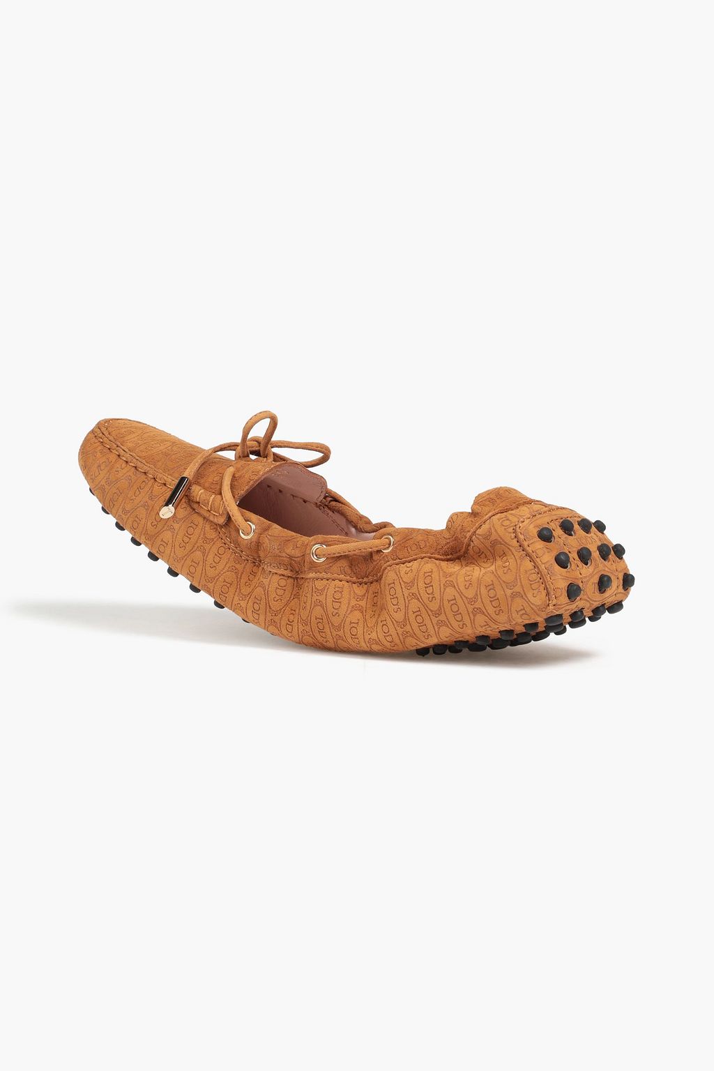 TOD'S Heaven Lacetto embossed suede loafers
