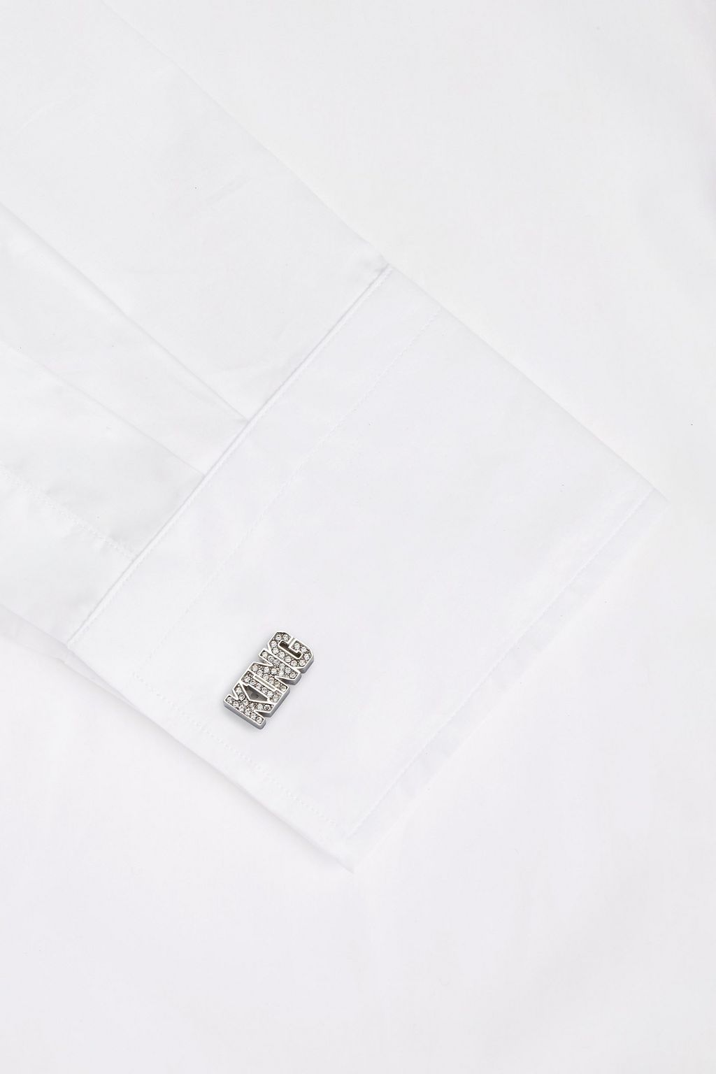 DOLCE&GABBANA Silver-tone crystal cufflinks