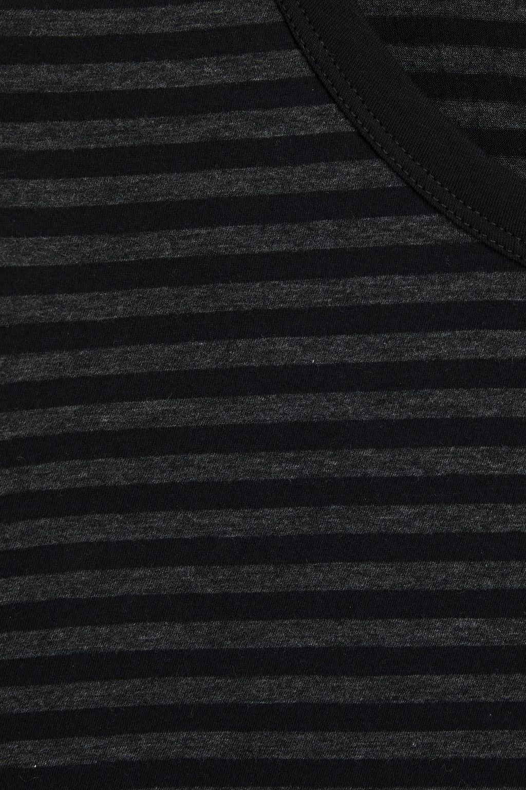 OFFICINE GÉNÉRALE Striped mélange cotton-jersey T-shirt