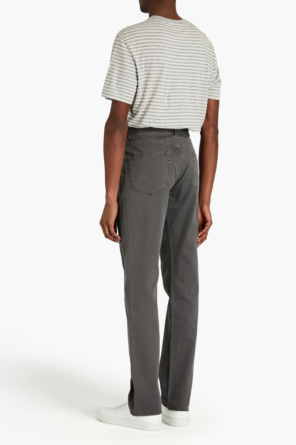 OFFICINE GÉNÉRALE Mélange striped cotton-jersey T-shirt