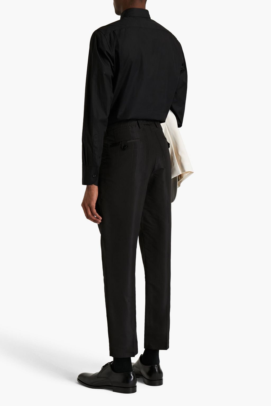 DOLCE & GABBANA Slim-fit silk-moire pants