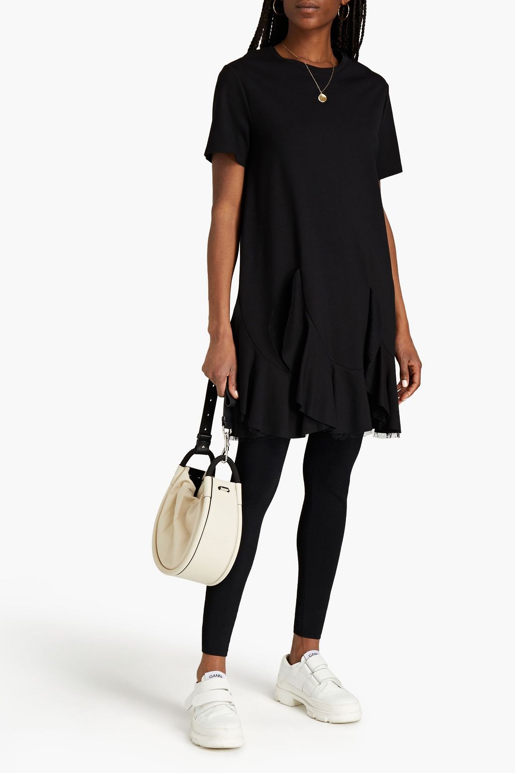 REDVALENTINO Ruffled jersey mini dress