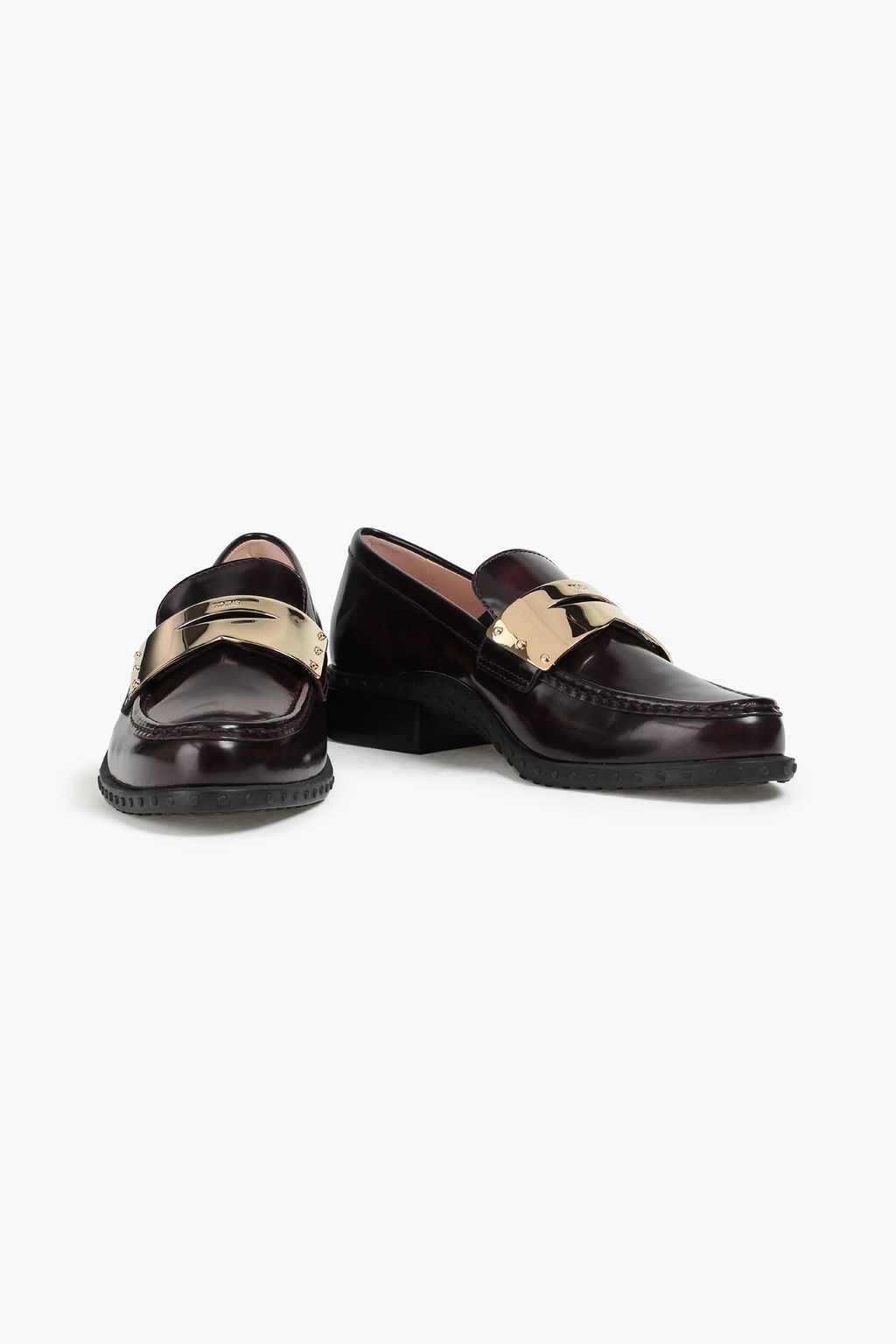 TOD'S Glossed-leather loafers