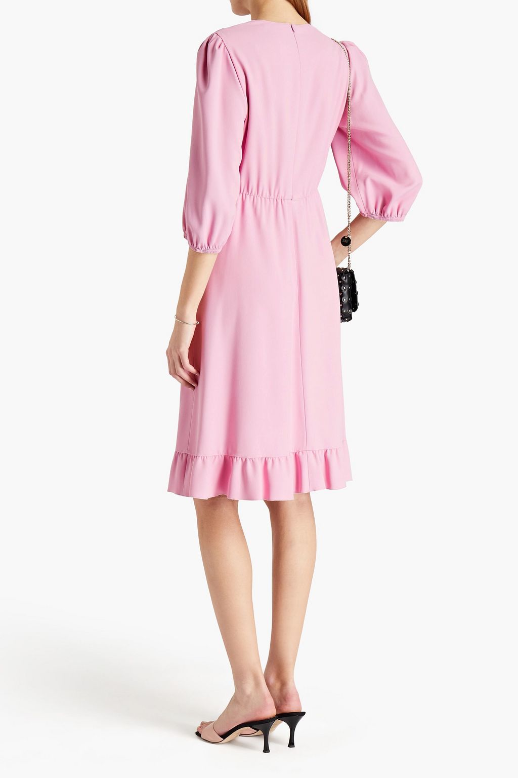 REDVALENTINO Gathered crepe dress