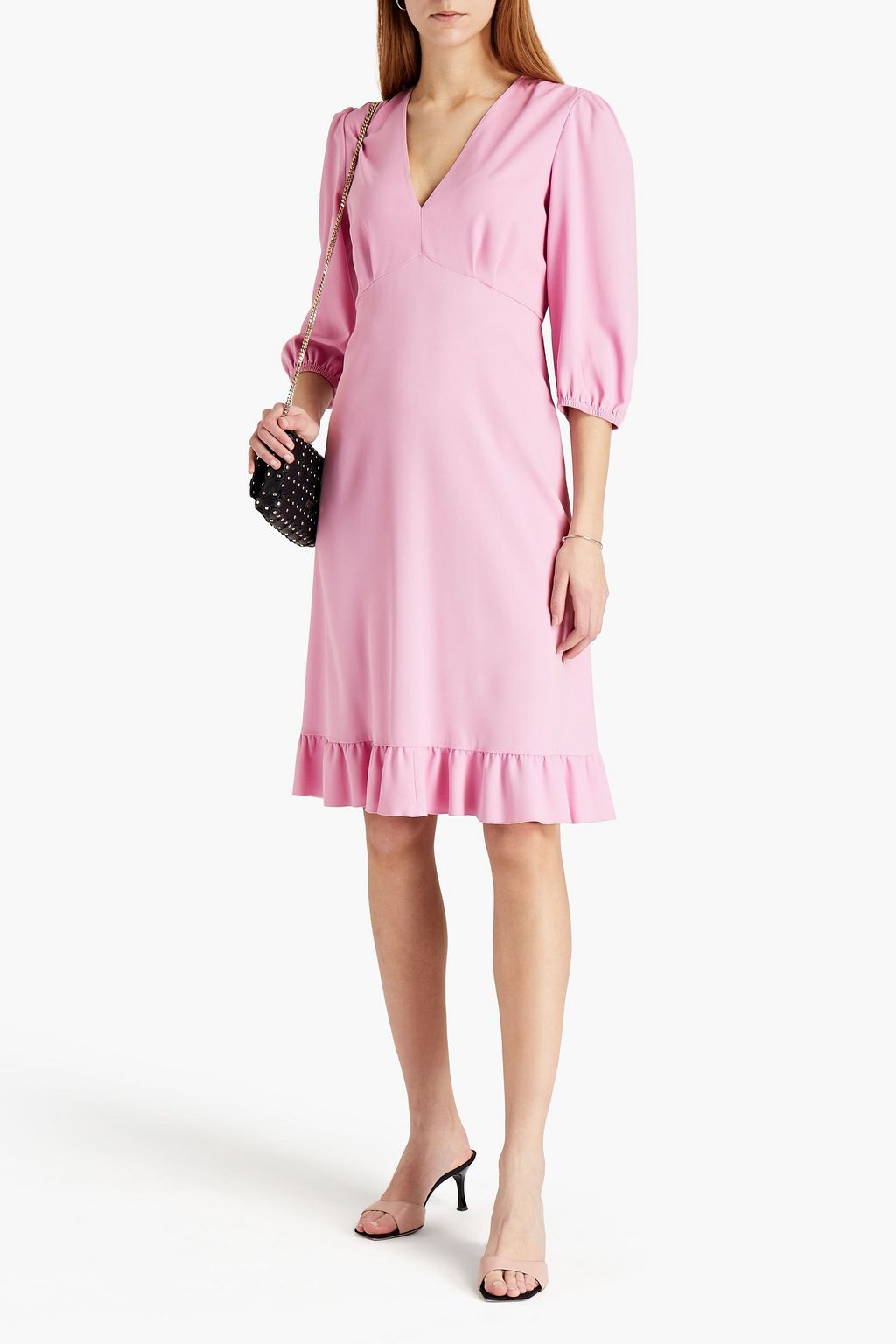 REDVALENTINO Gathered crepe dress