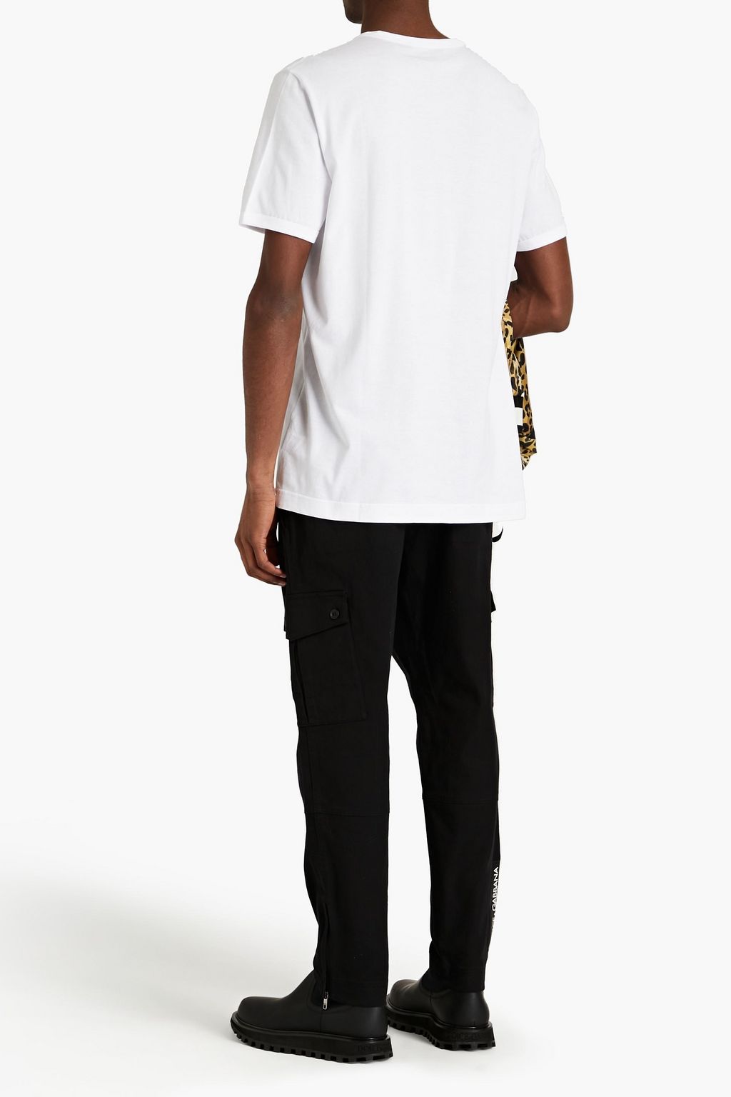 DOLCE&GABBANA Appliquéd cotton-jersey T-shirt