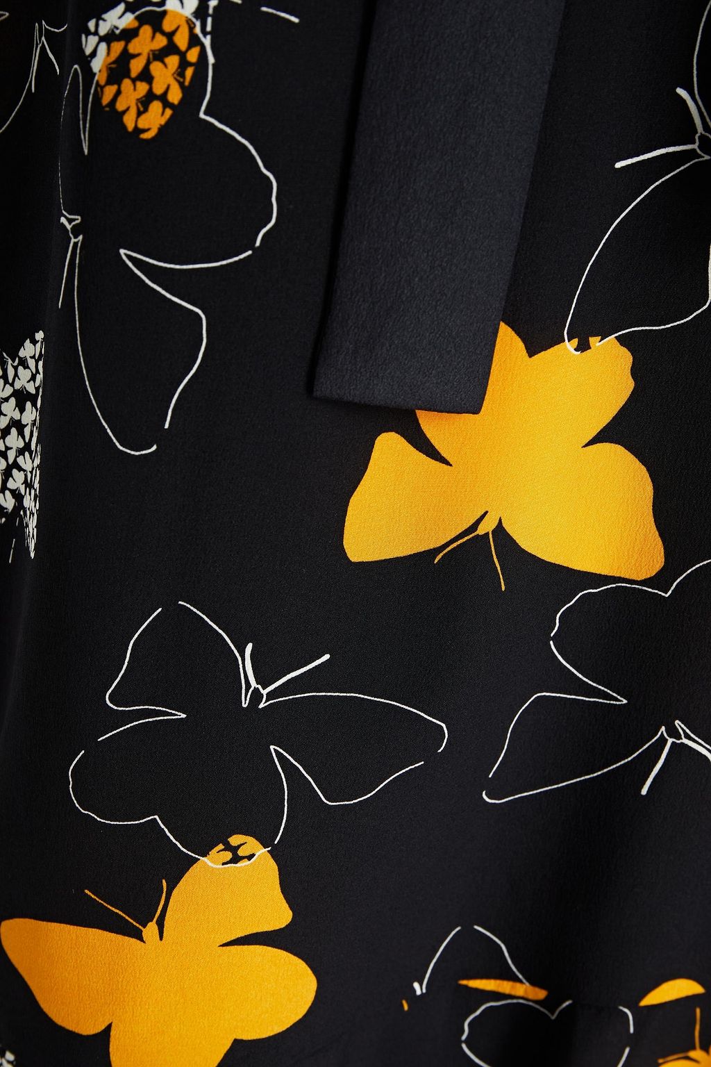 REDVALENTINO Pussy-bow printed silk mini dress