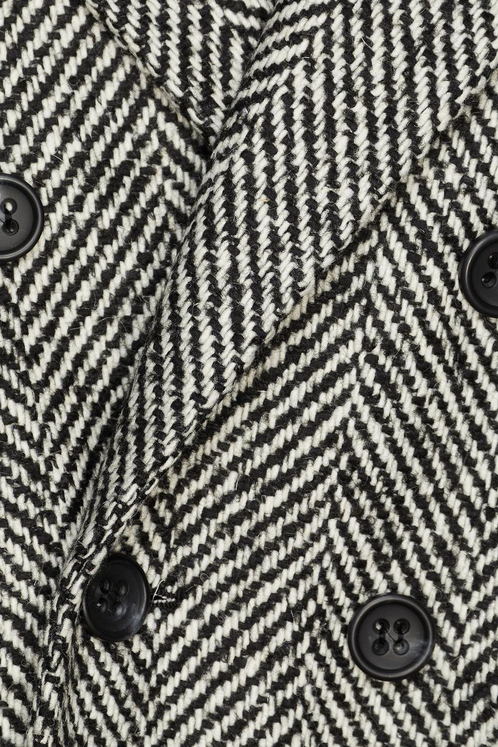 REDVALENTINO Double-breasted herringbone tweed jacket