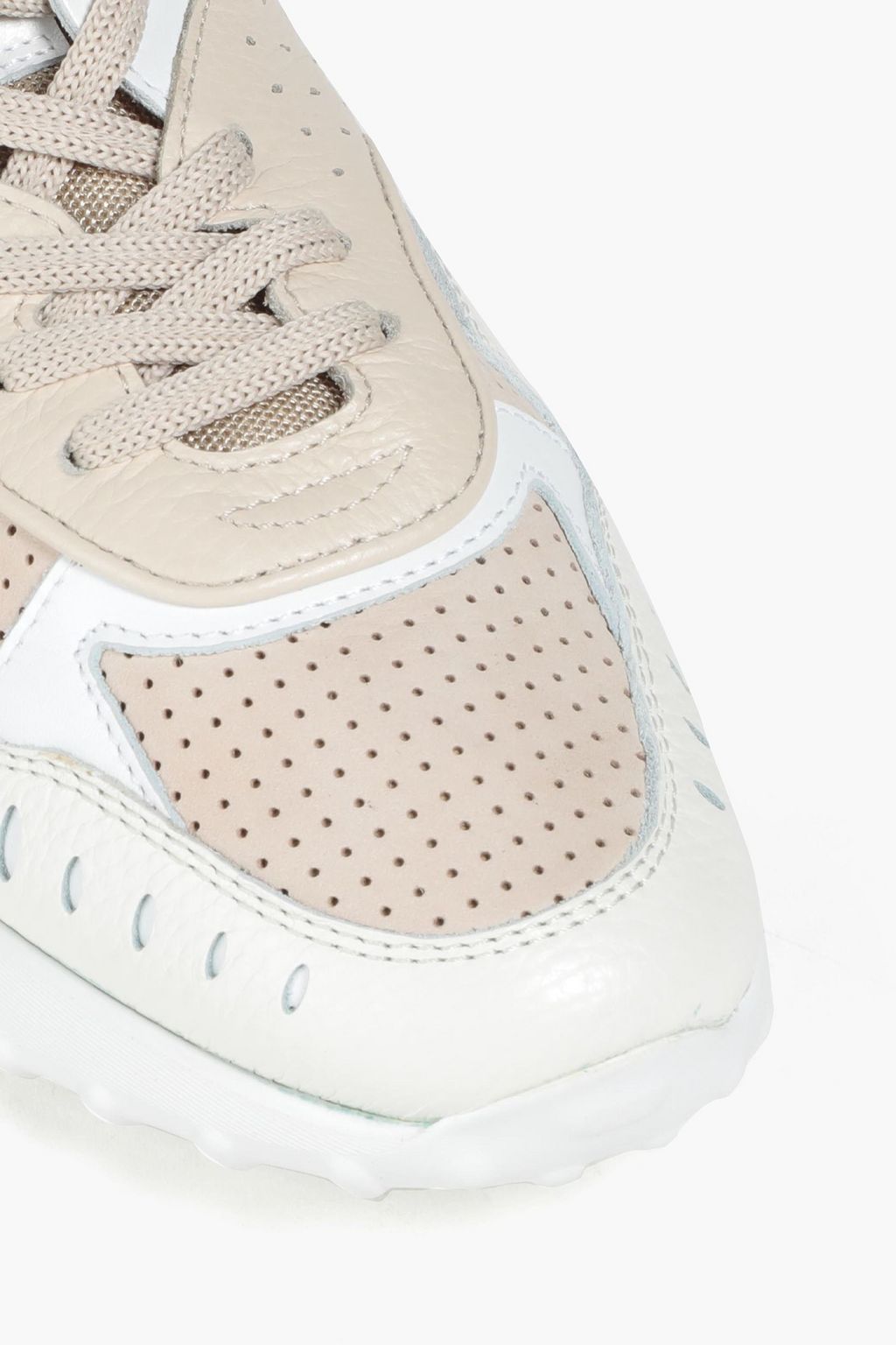 TOD'S Perforated suede and leather sneakers