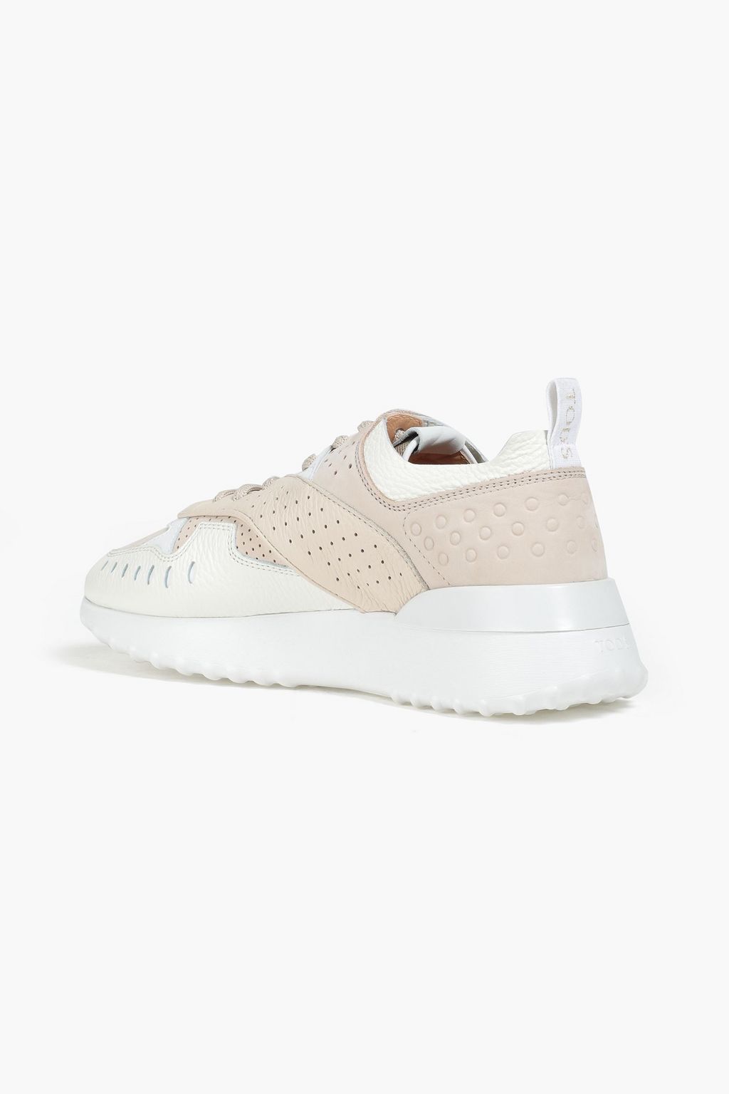 TOD'S Perforated suede and leather sneakers