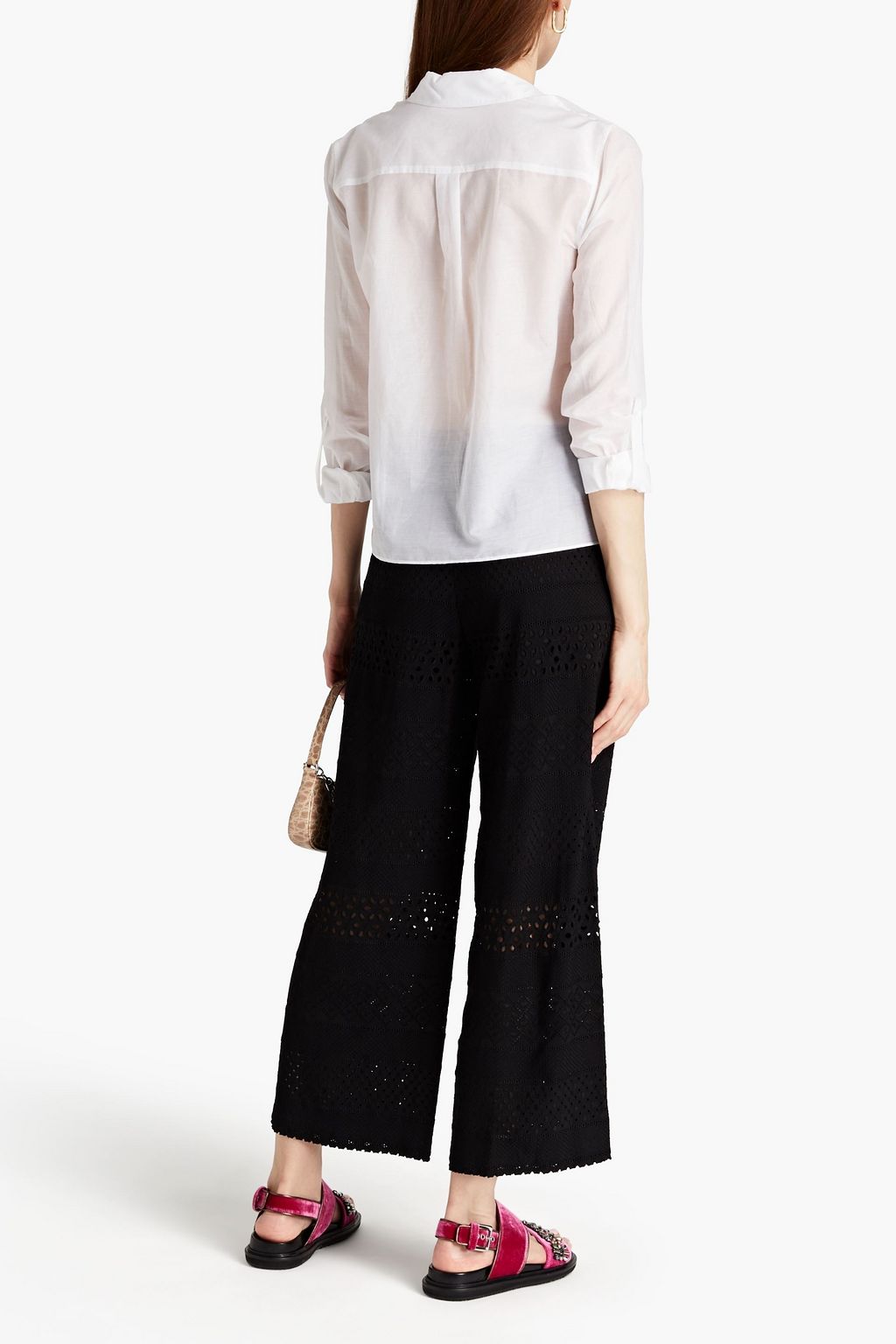ALICE + OLIVIA Cotton and silk-blend shirt