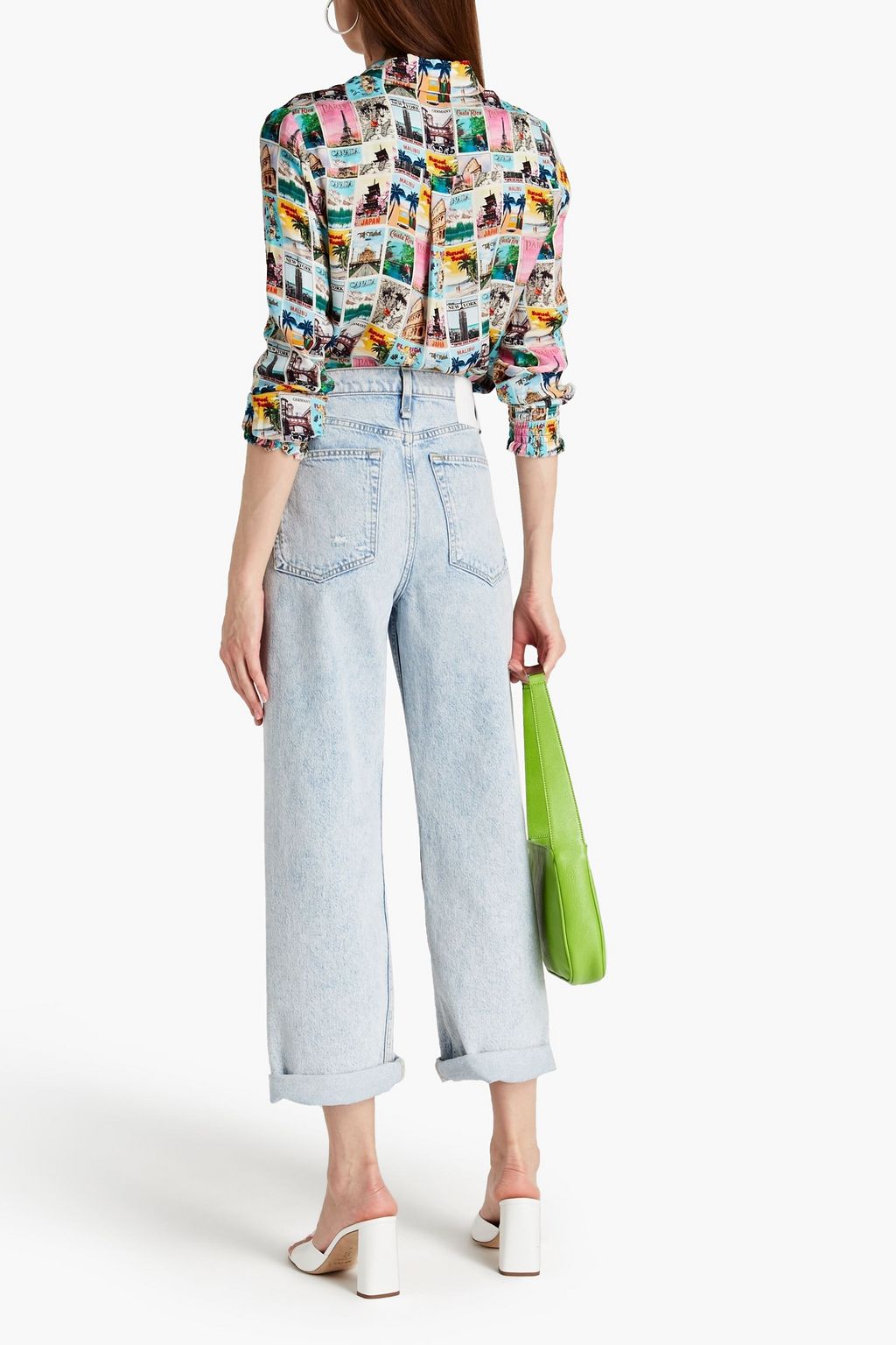 ALICE + OLIVIA Printed satin shirt