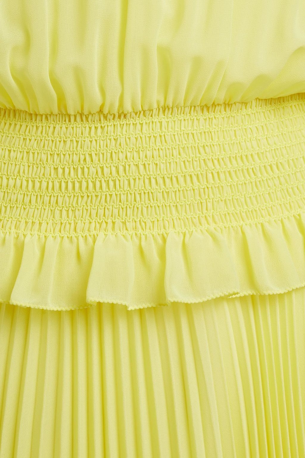 REDVALENTINO Shirred pleated georgette maxi dress