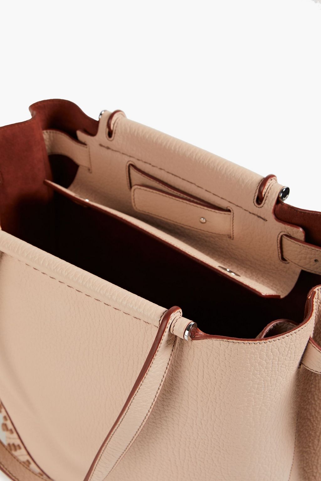 TOD'S Studded pebbled-leather tote