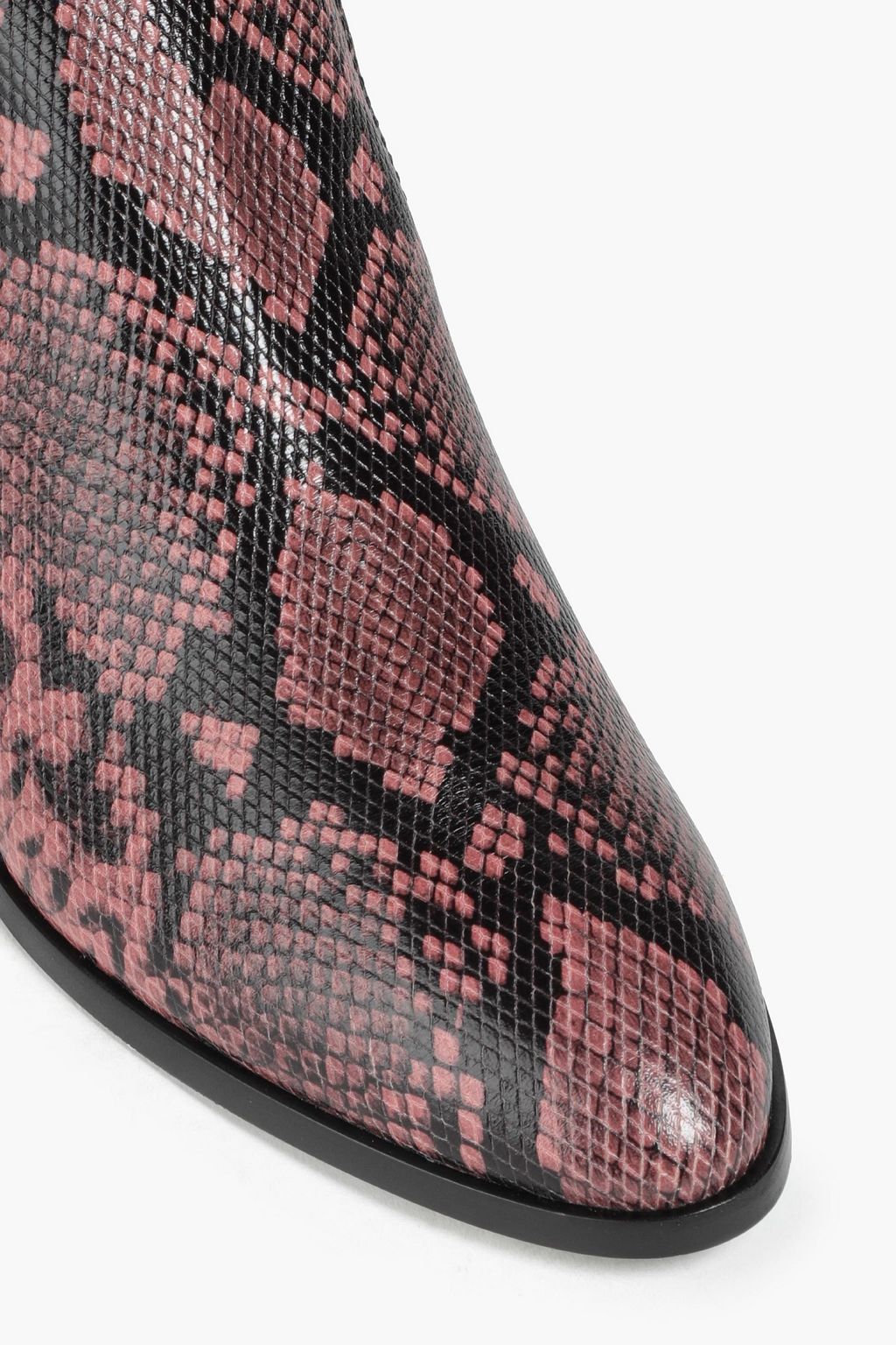 TOD'S Snake-effect leather ankle  boots