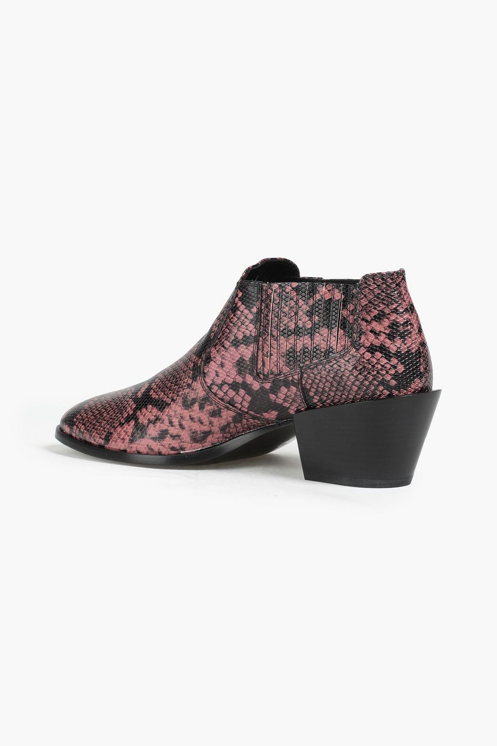 TOD'S Snake-effect leather ankle  boots