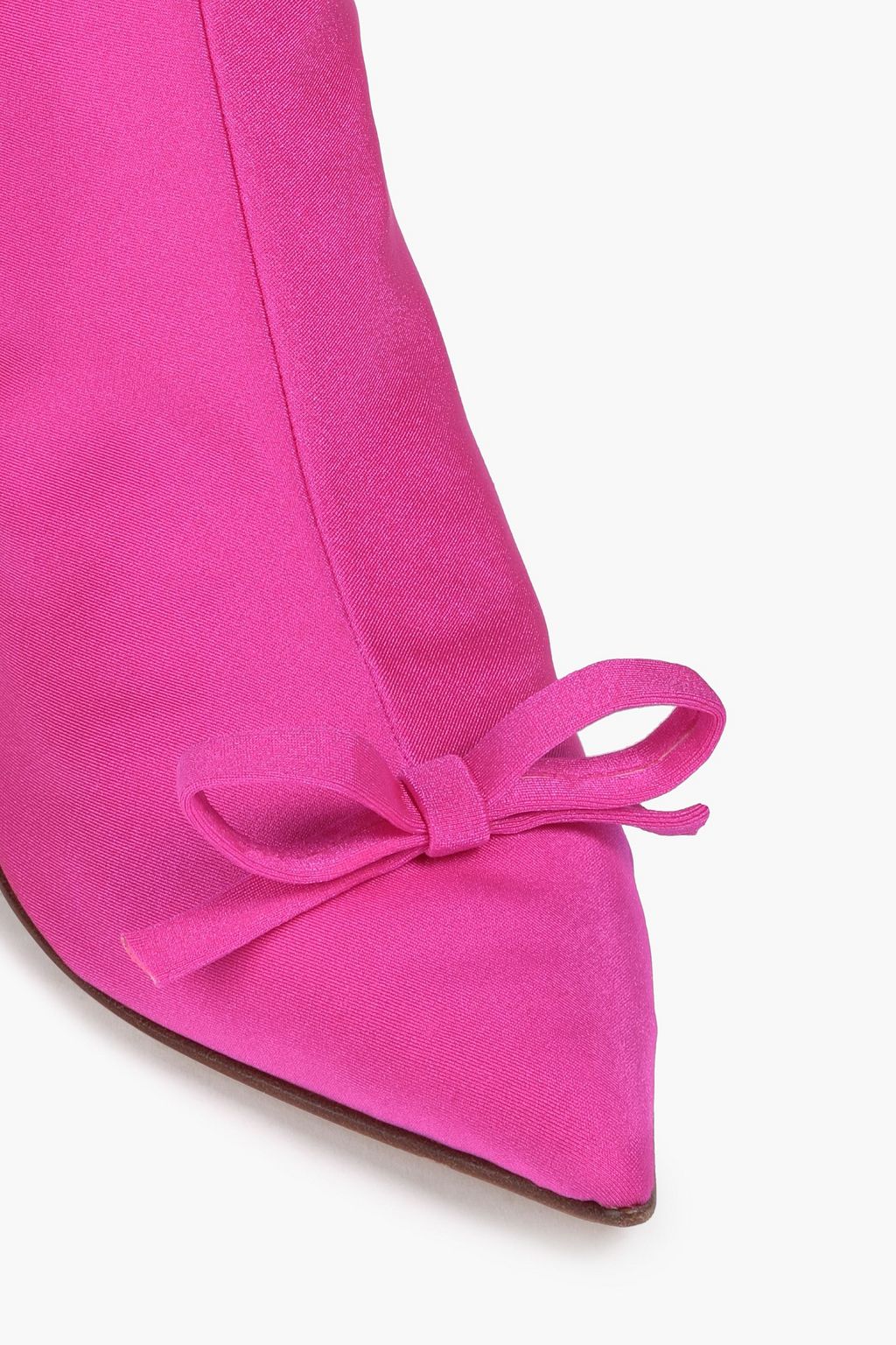 RED(V) Bow-embellished neon scuba sock boots