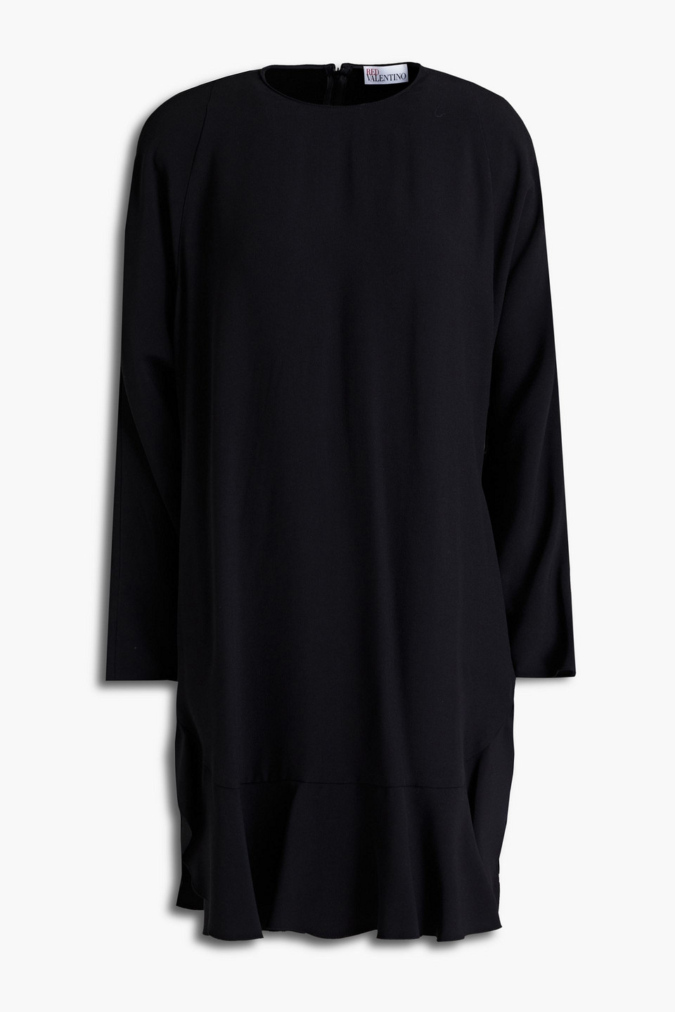 Redvalentino Woman Ruffled Crepe Mini Dress Black Size 44