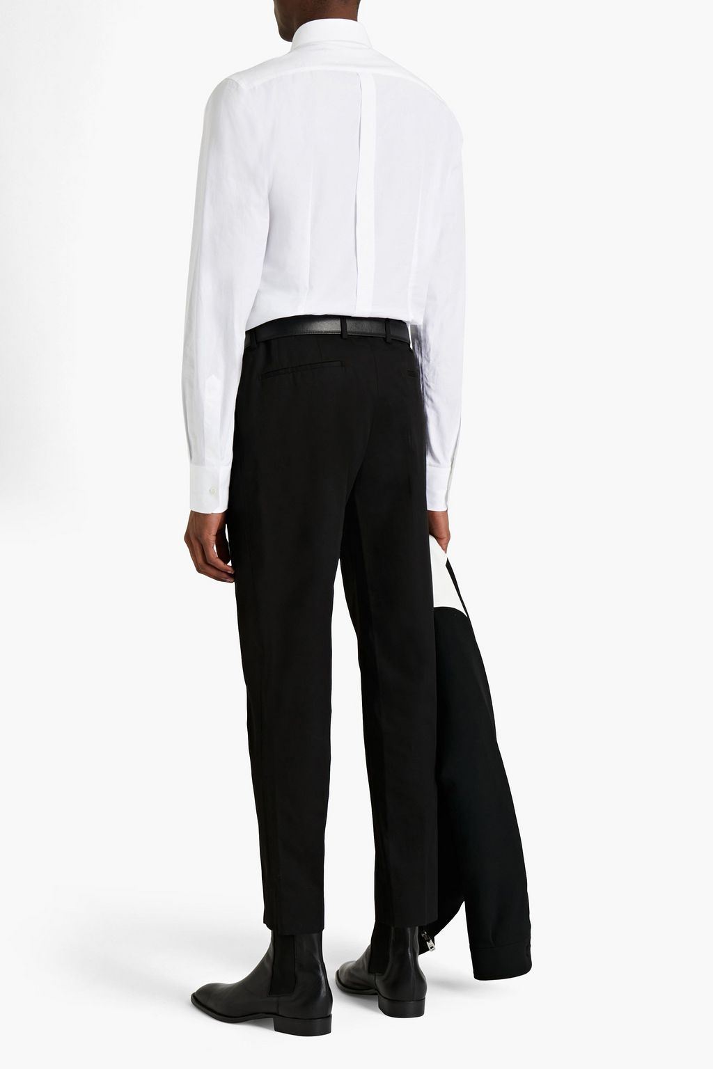 DOLCE&GABBANA Slim-fit embellished cotton-blend twill pants