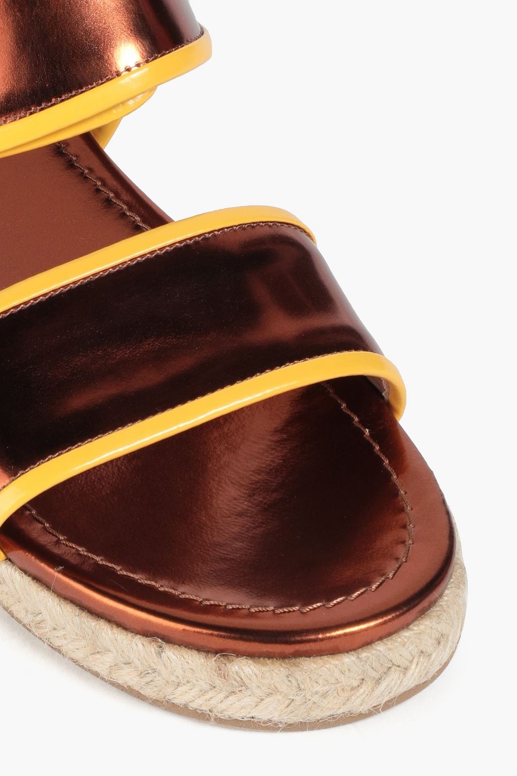 MARNI Metallic faux leather sandals