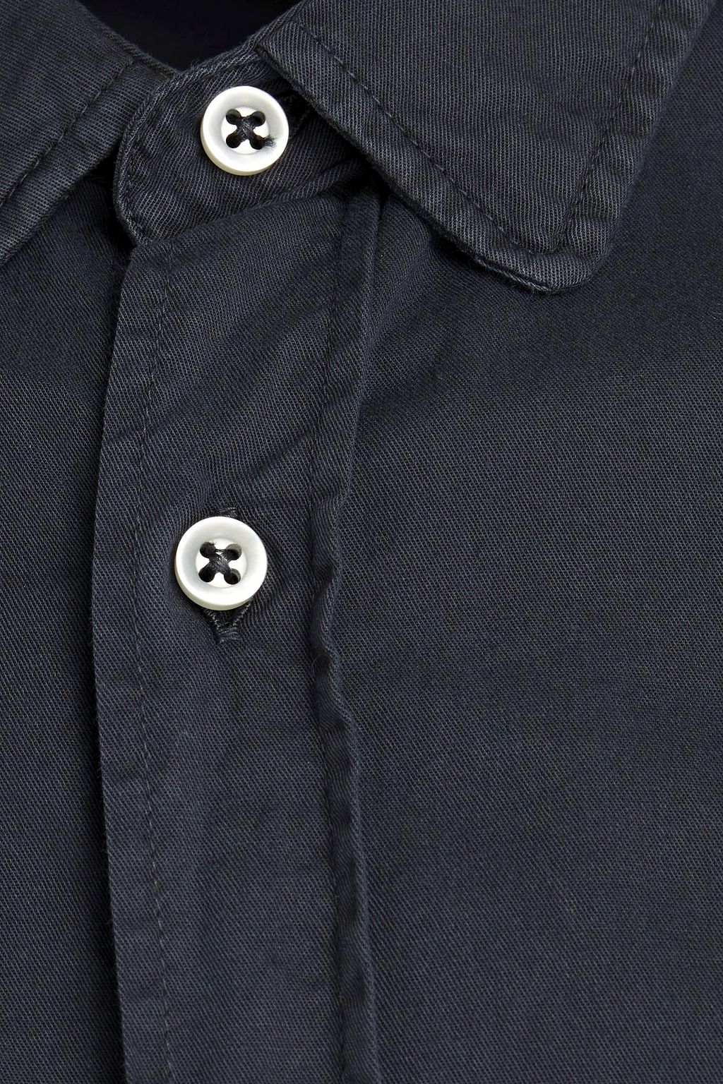 OFFICINE GÉNÉRALE Lipp faded cotton-twill shirt