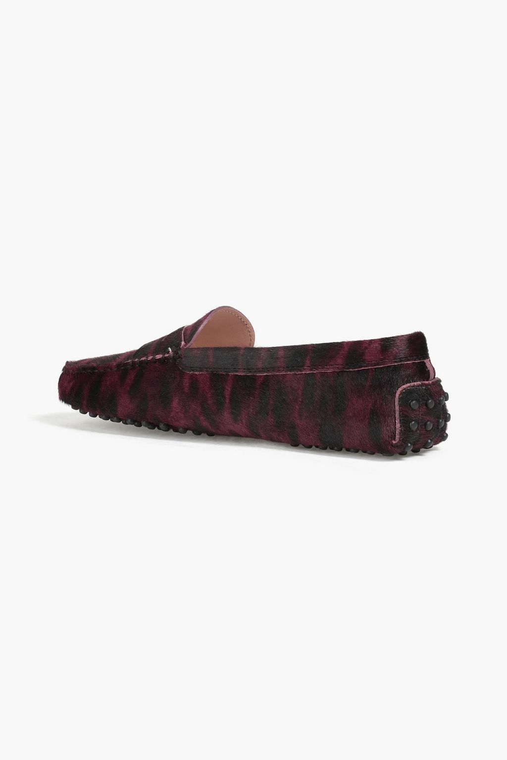 TOD'S Leopard-print calf hair loafers