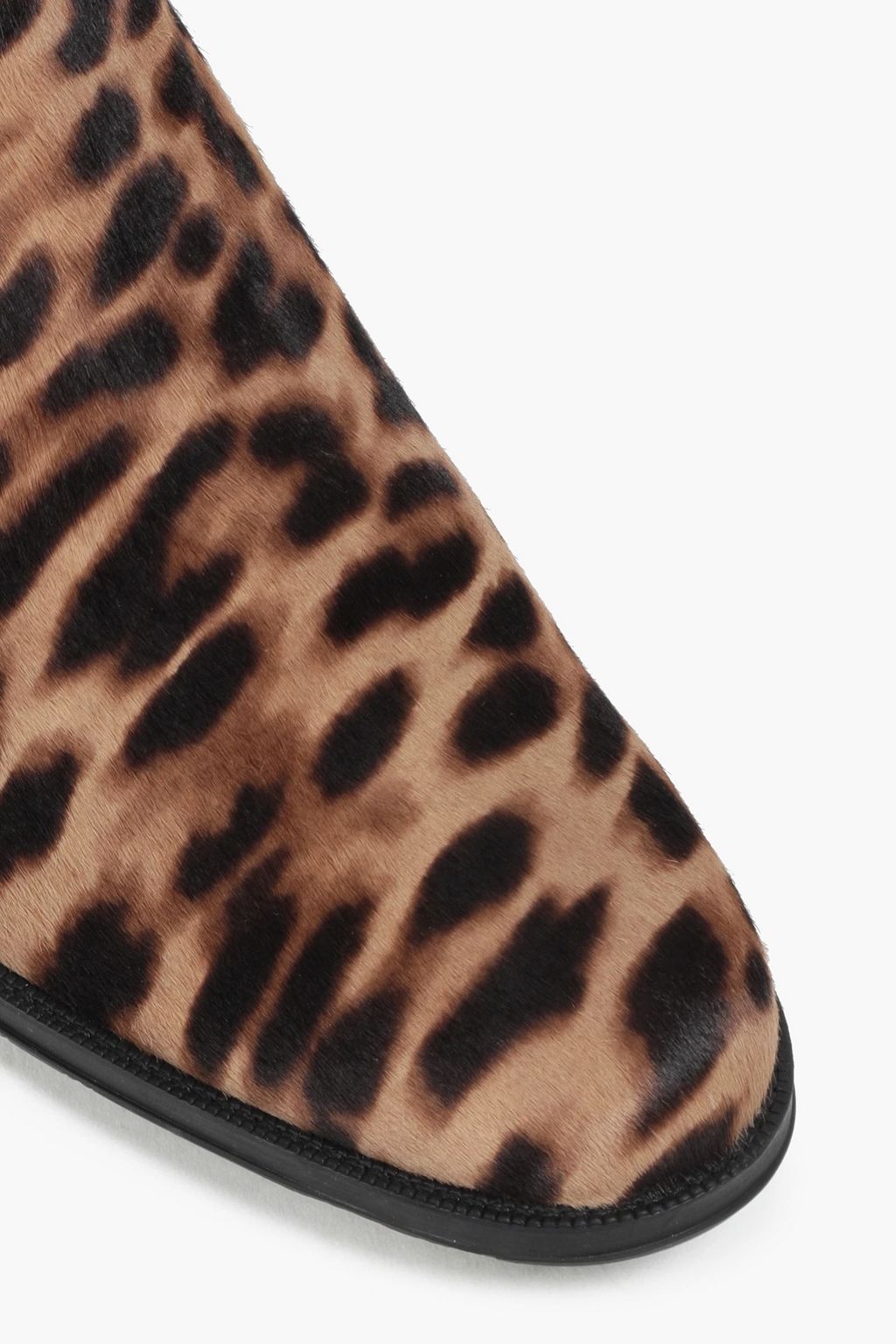 TOD'S Leopard-print calf hair ankle boots