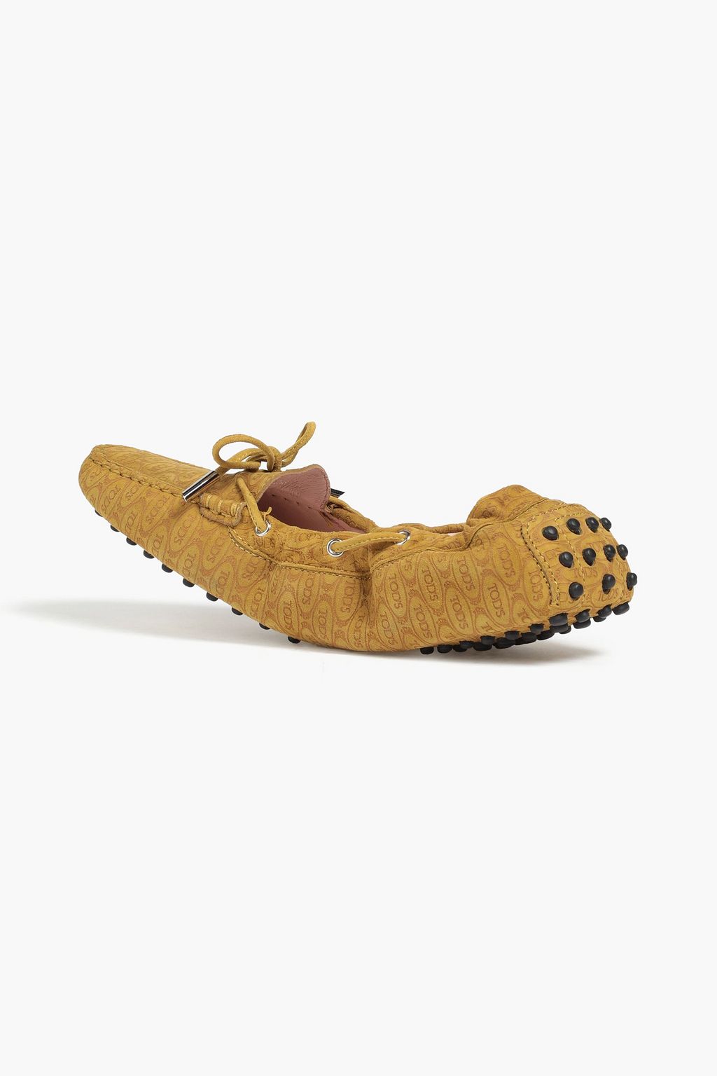 TOD'S Heaven Lacetto embossed suede loafers
