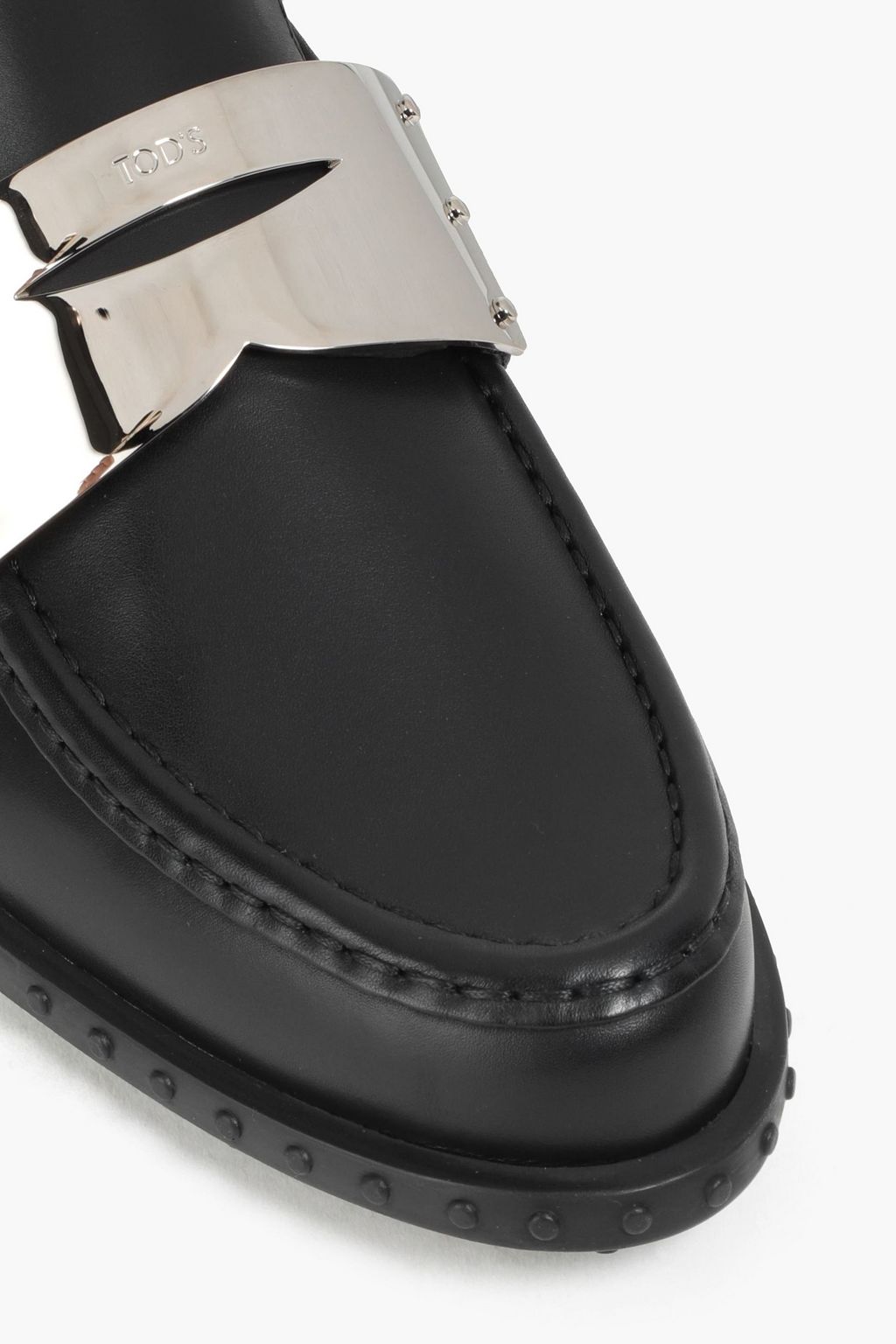 TOD'S Embellished leather loafers