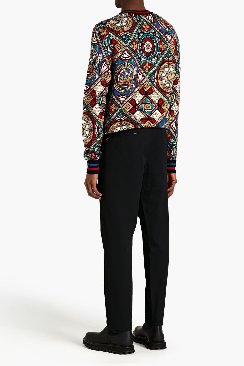 DOLCE&GABBANA Wool-blend twill pants