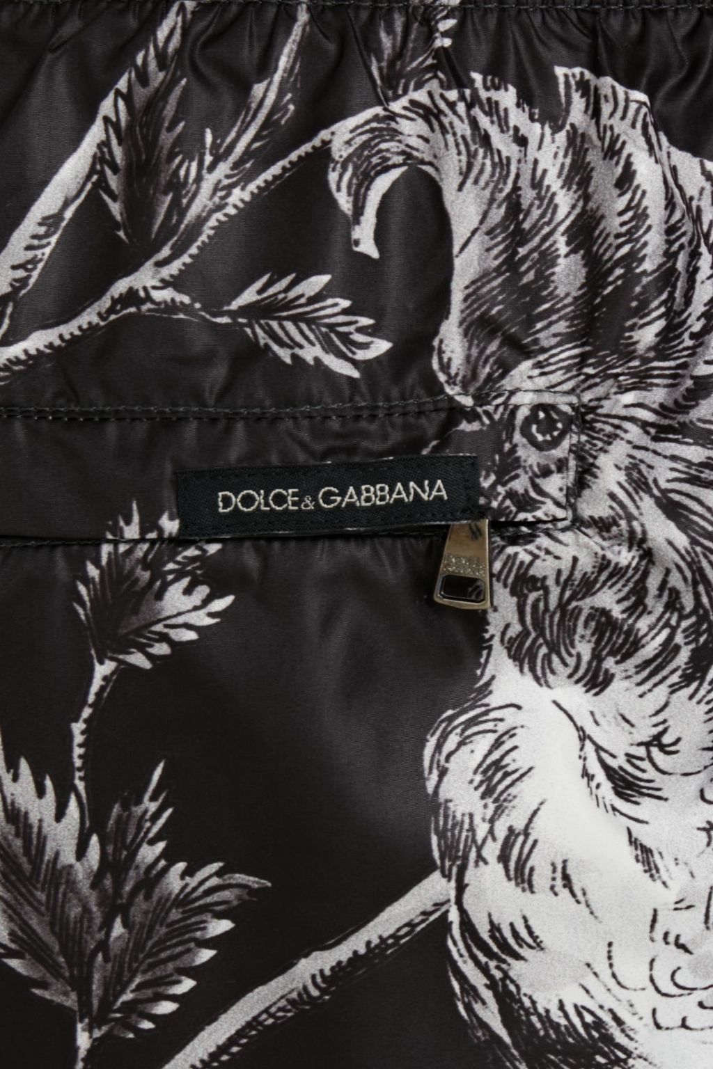 DOLCE&GABBANA BEACHWEAR Mid-length printed swim shorts