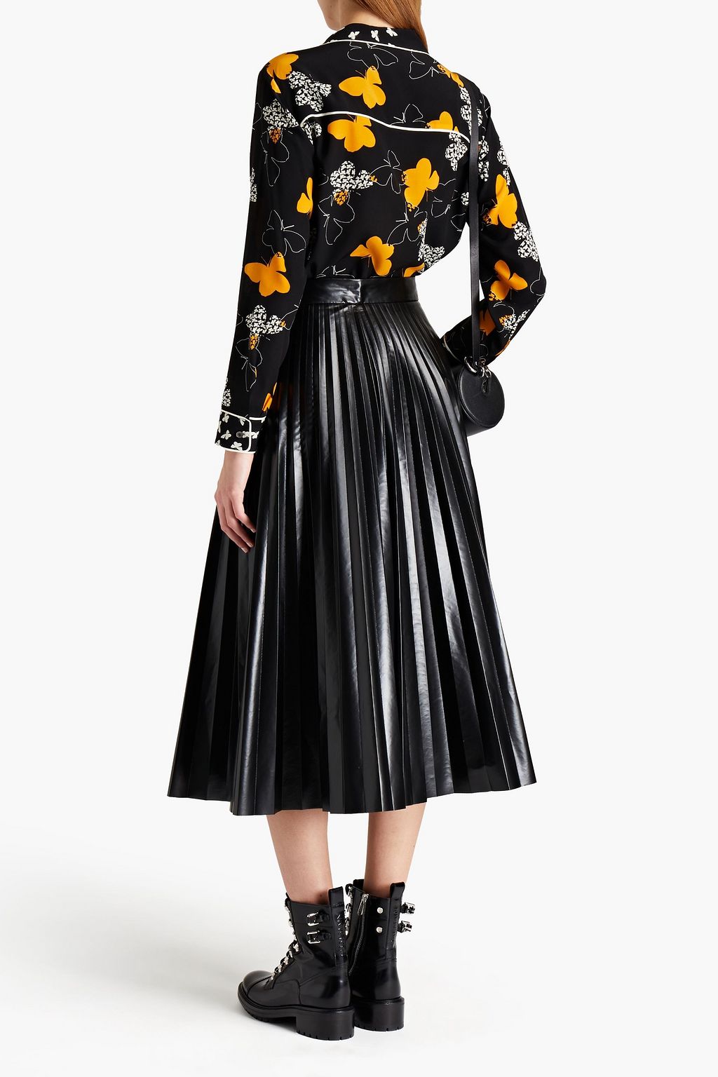 REDVALENTINO Printed silk crepe de chine shirt